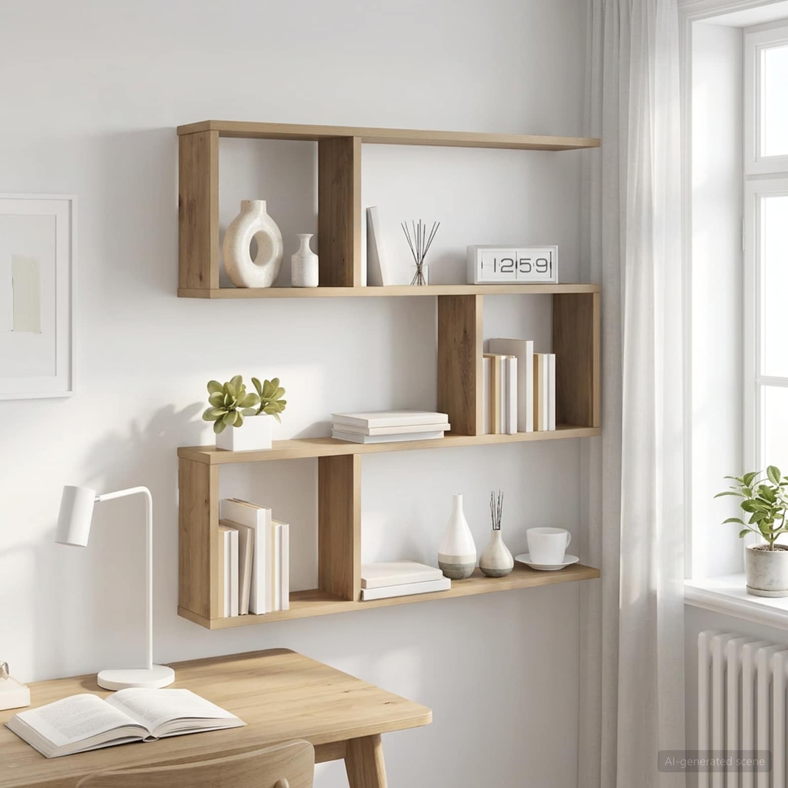 Wandregal Artisan-Eiche 80 x 12 x 79,5 cm Holzwerkstoff