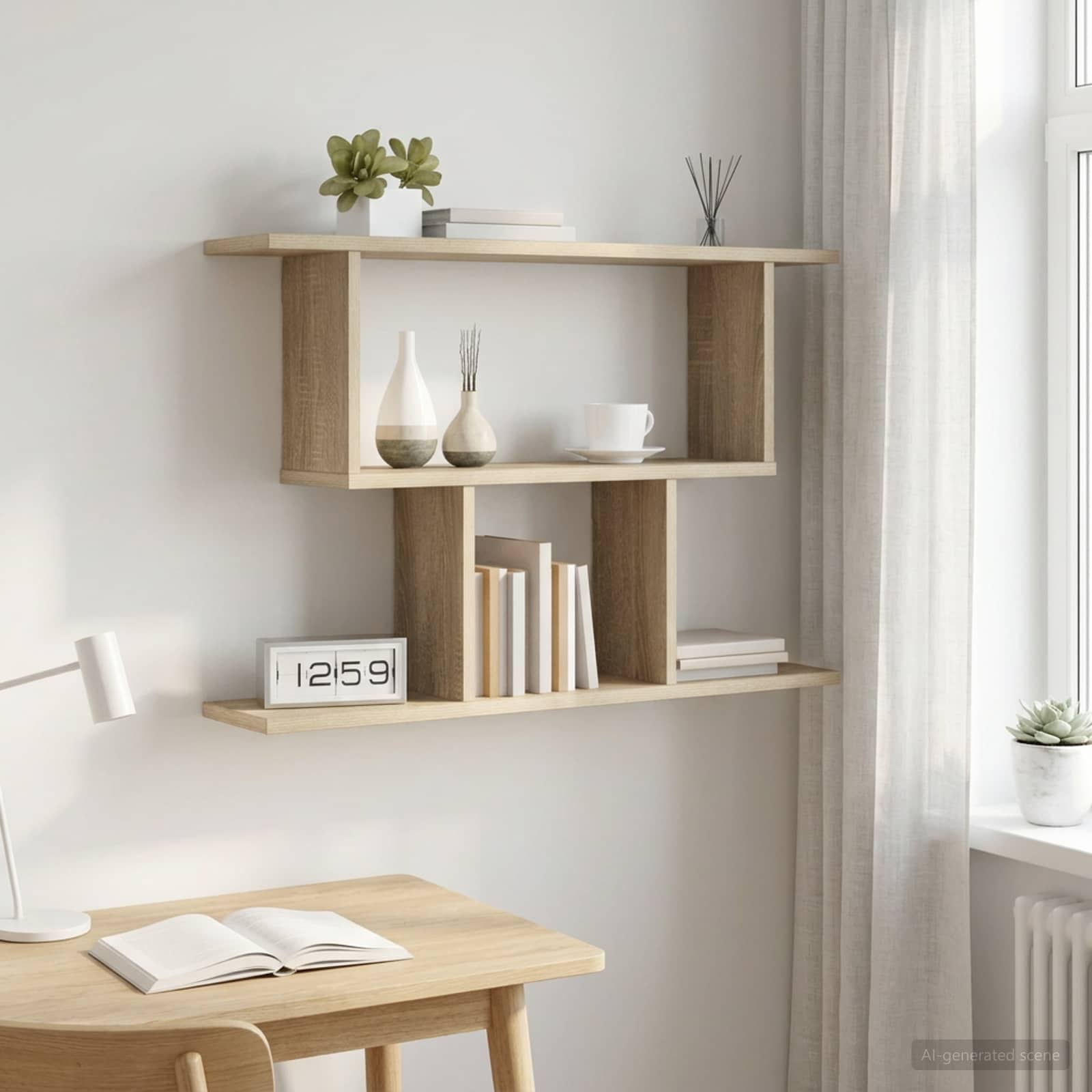 Wandregal Sonoma-Eiche 80 x 15 x 50,5 cm Holzwerkstoff