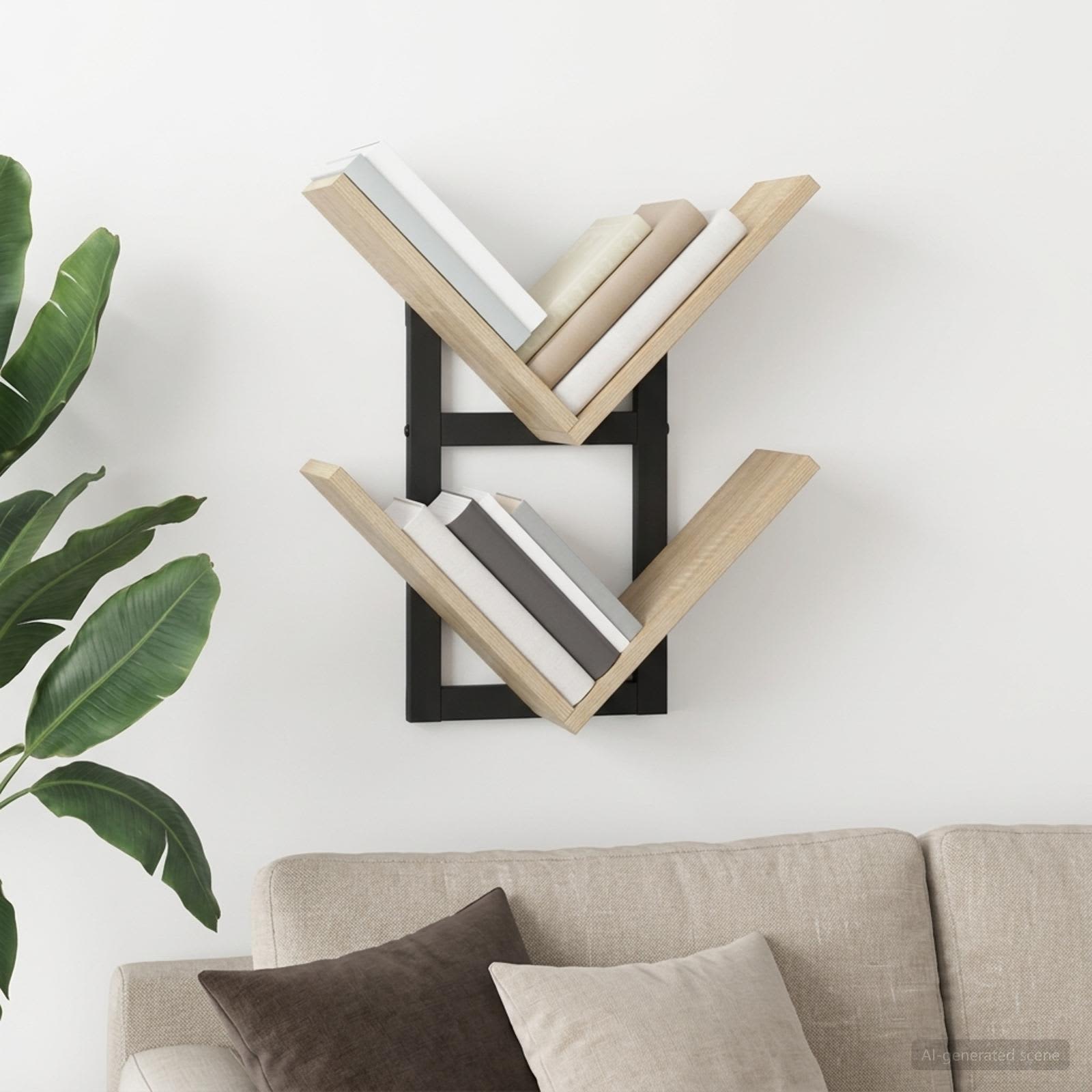 Wandregal Sonoma-Eiche 43 x 15 x 47 cm Holzwerkstoff