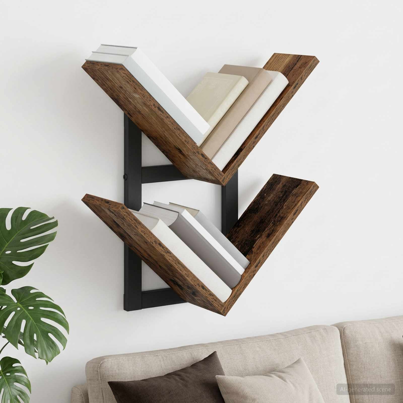 Wandregal Altholz 43 x 15 x 47 cm Holzwerkstoff