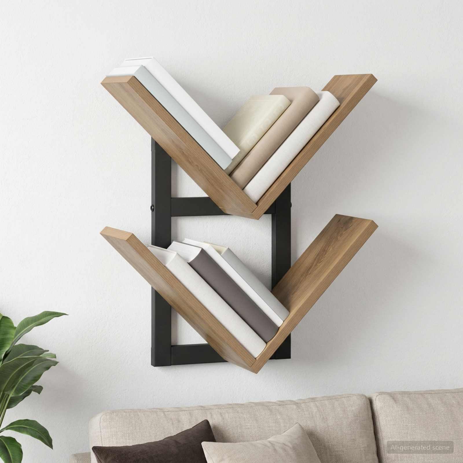 Wandregal Artisan-Eiche 43 x 15 x 47 cm Holzwerkstoff
