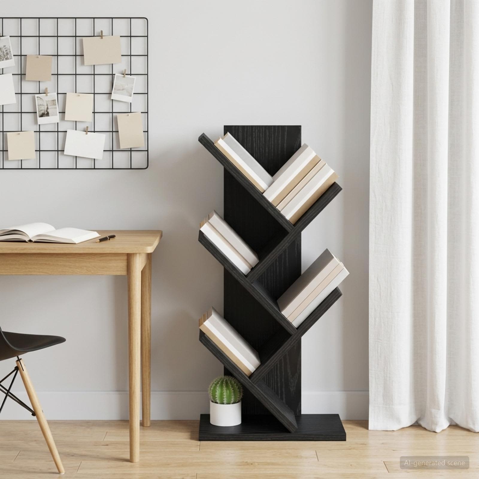 Baumbücherregal 4-stöckig 30 x 18 x 60 cm Holzwerkstoff