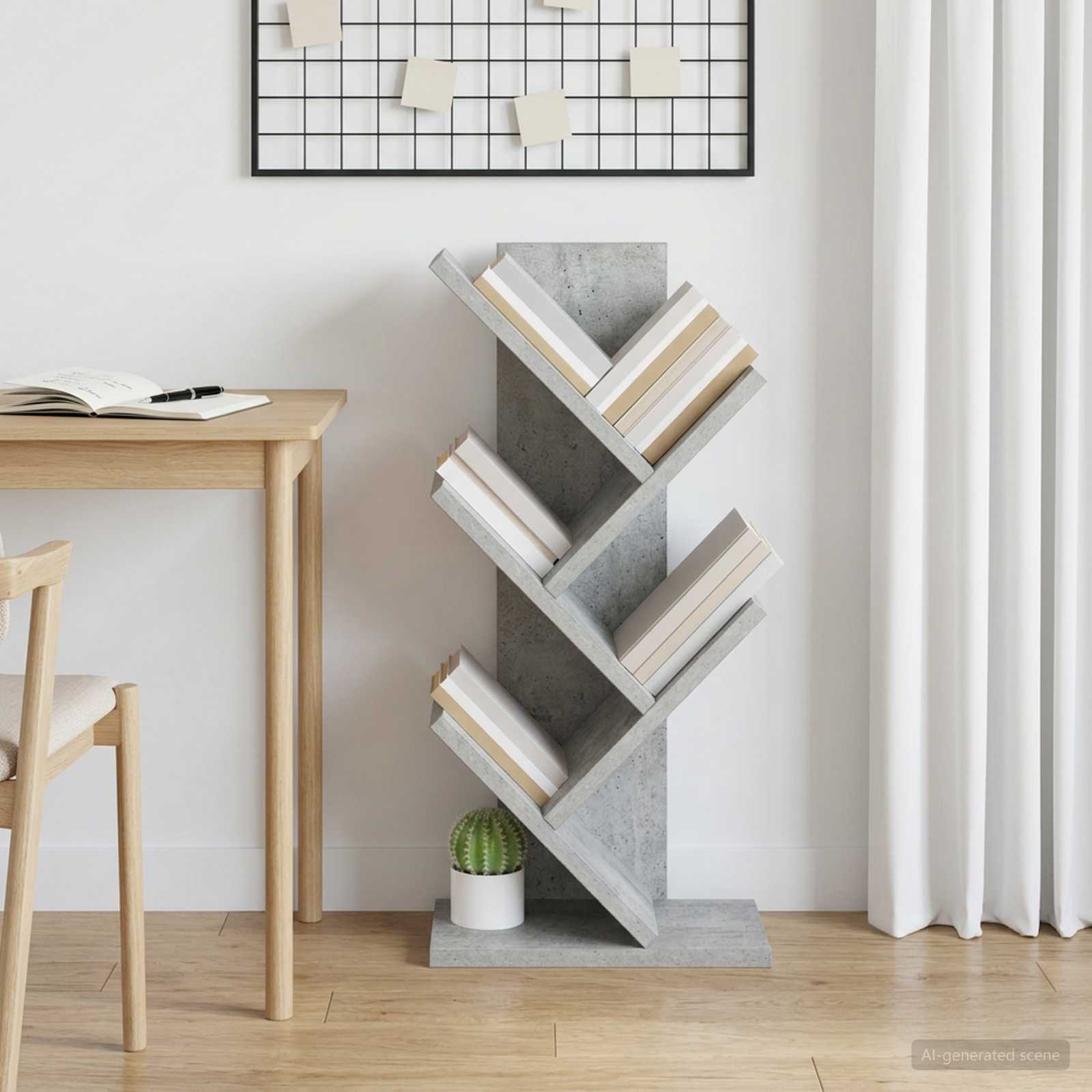 Baumbücherregal 4-stöckig 30 x 18 x 60 cm Holzwerkstoff