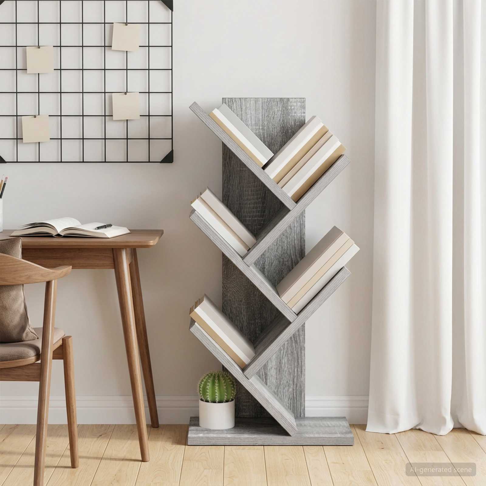 Baumbücherregal 4-stöckig 30 x 18 x 60 cm Holzwerkstoff