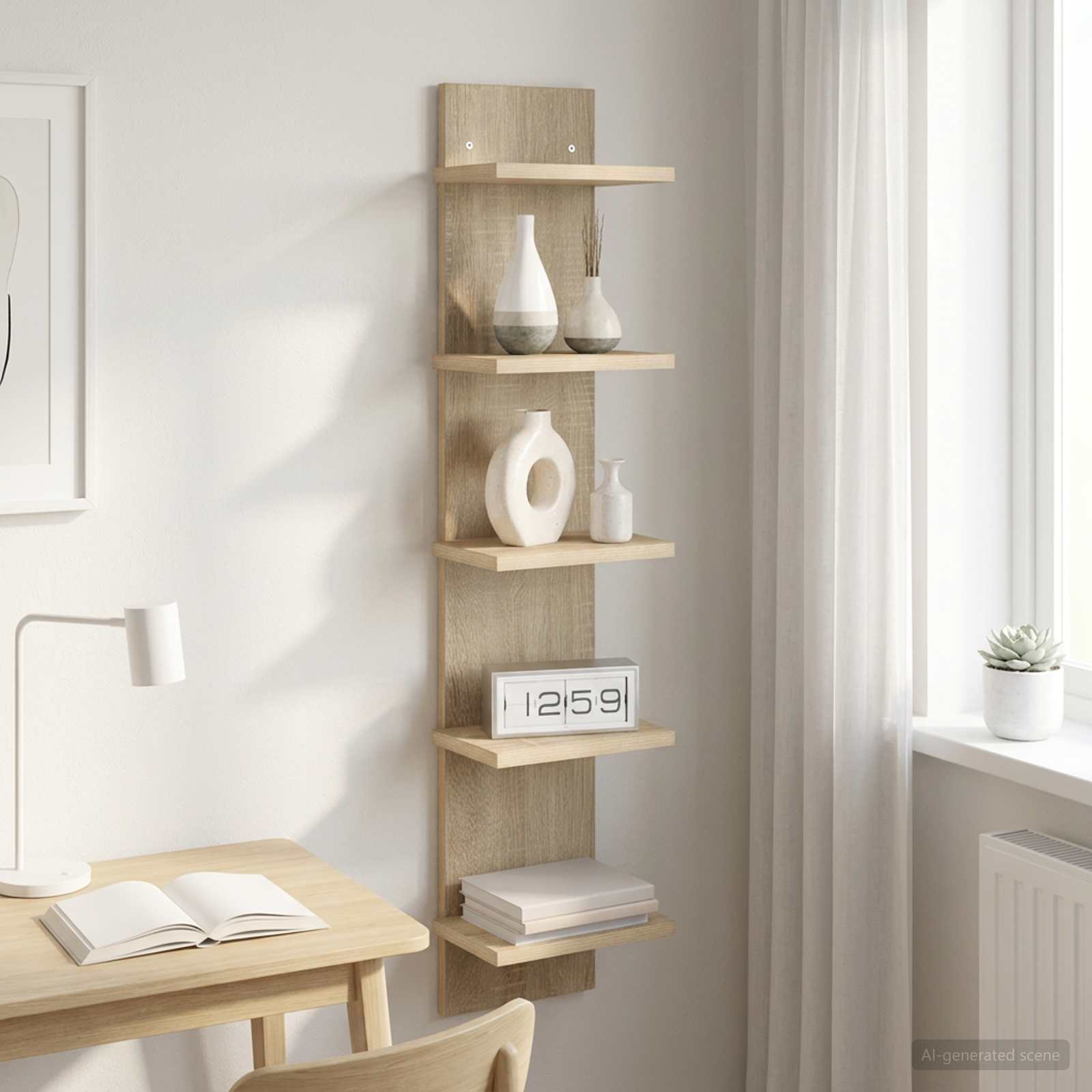 Wandregal Sonoma-Eiche 22 x 15 x 100 cm Holzwerkstoff