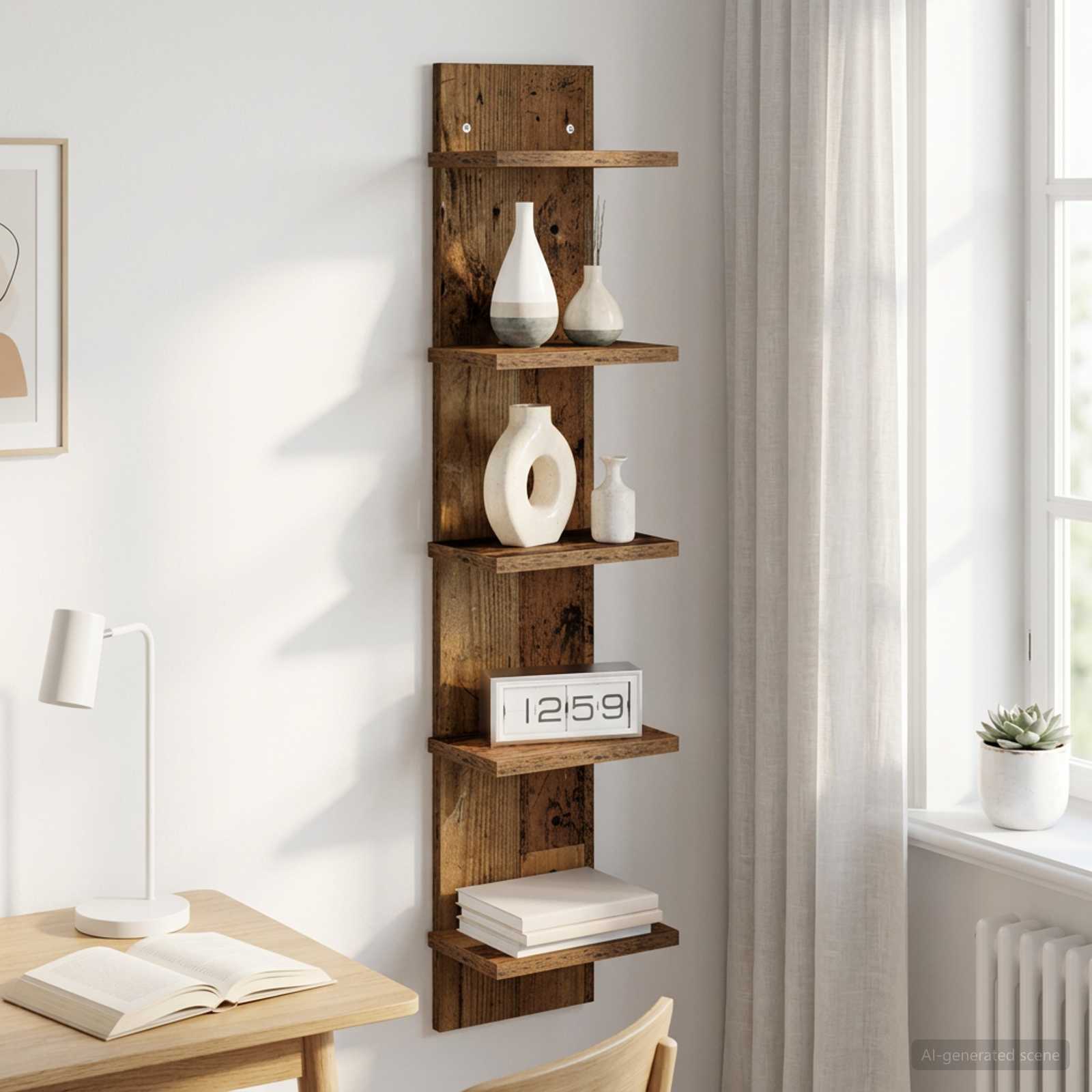 Wandregal Altholz 22 x 15 x 100 cm Holzwerkstoff