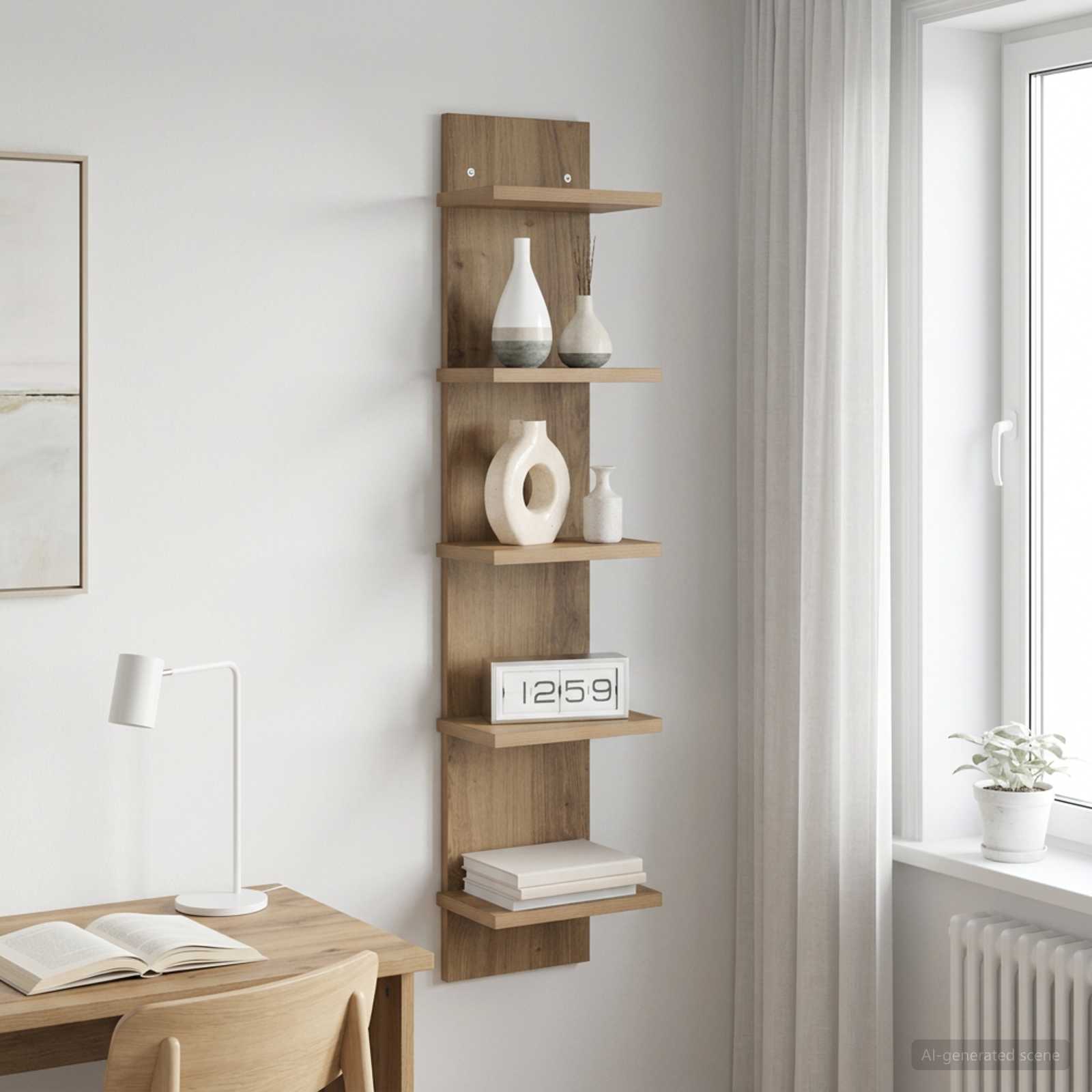 Wandregal Artisan-Eiche 22 x 15 x 100 cm Holzwerkstoff