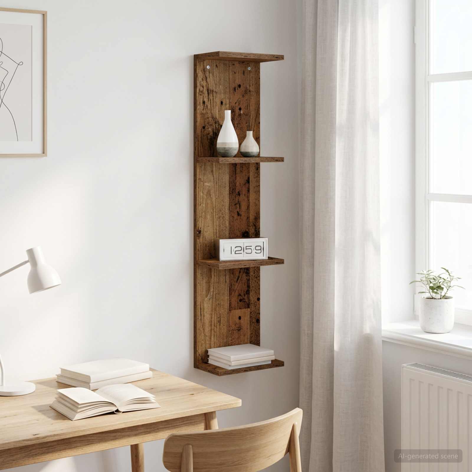 Wandregal Altholz 22 x 15 x 100 cm Holzwerkstoff