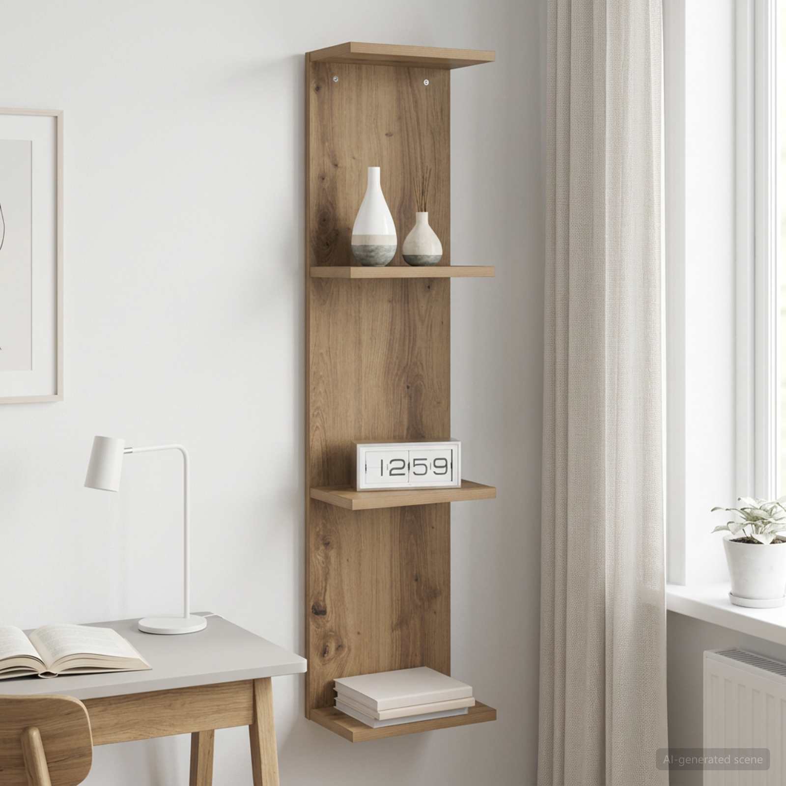 Wandregal Artisan-Eiche 22 x 15 x 100 cm Holzwerkstoff