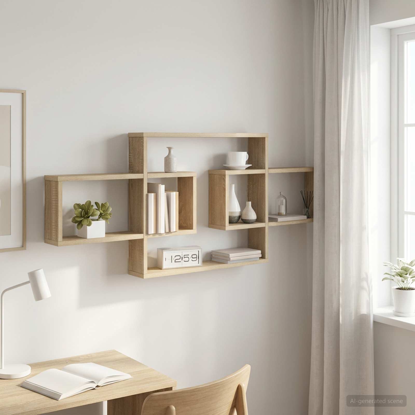 Wandregal Sonoma-Eiche 130 x 10 x 50 cm Holzwerkstoff
