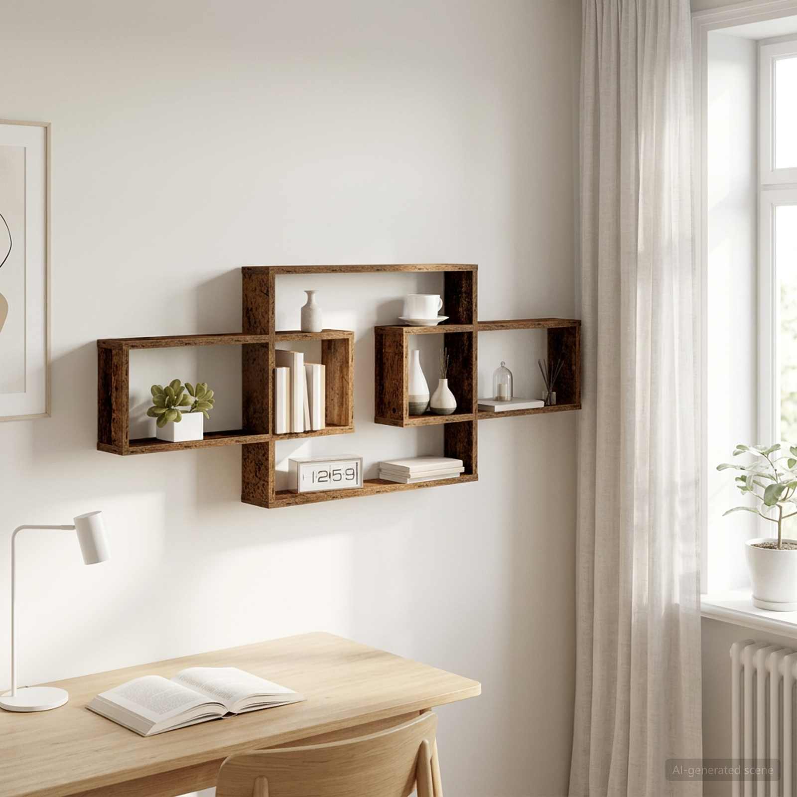 Wandregal Altholz 130 x 10 x 50 cm Holzwerkstoff