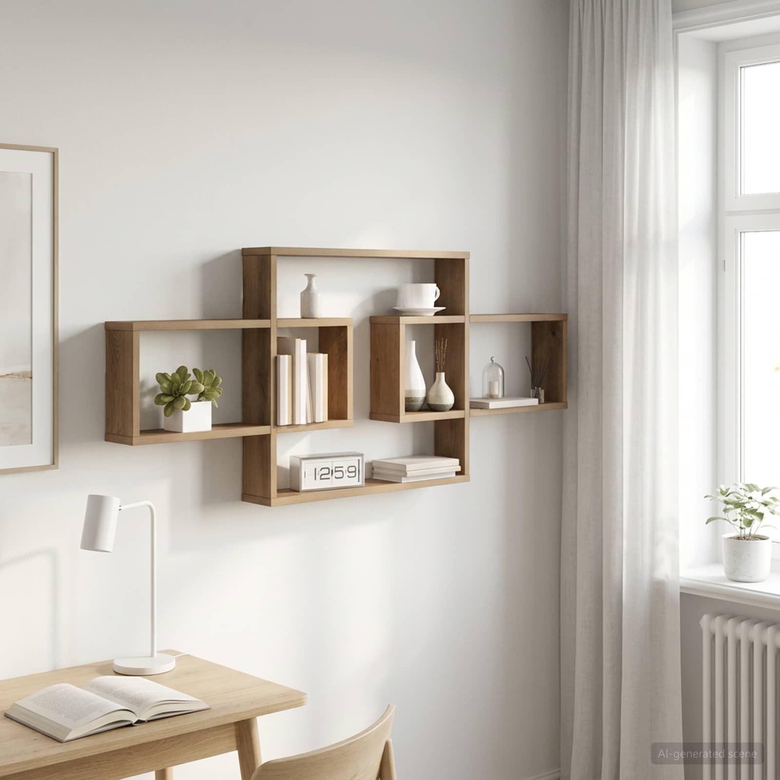 Wandregal Artisan-Eiche 130 x 10 x 50 cm Holzwerkstoff