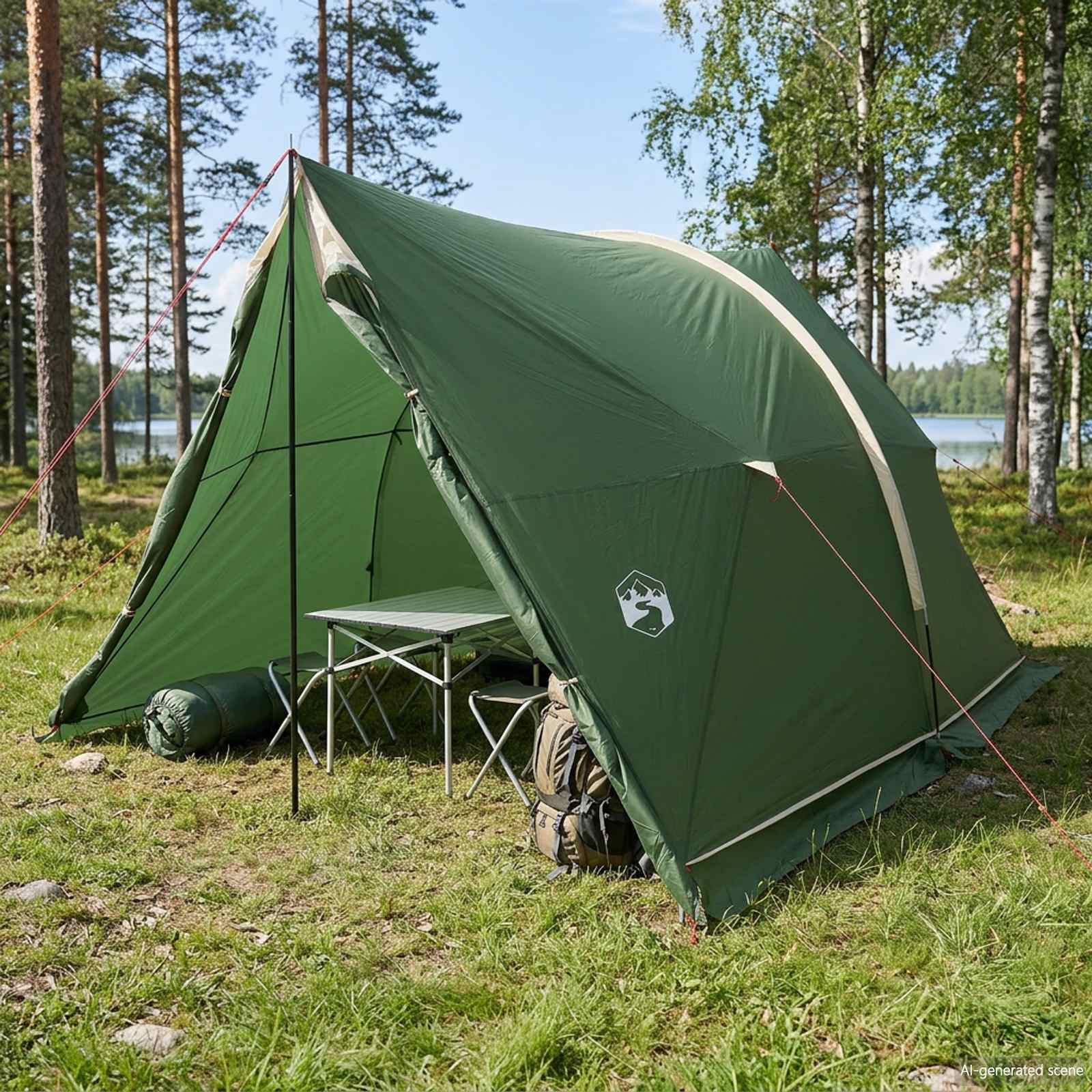 Wasserdichter Pavillon Grün 185T Polyester mit PU-Beschichtung