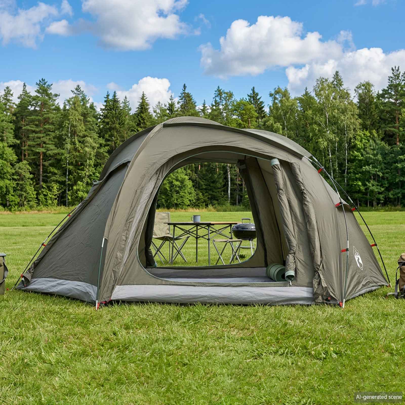 Trekkingzelt mit Regenplane wasserabweisend 3 Personen