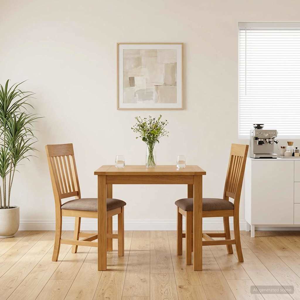 Esszimmerstuhl 2 stk. Massivholz Eiche Grau 45 x 59 x 92 cm