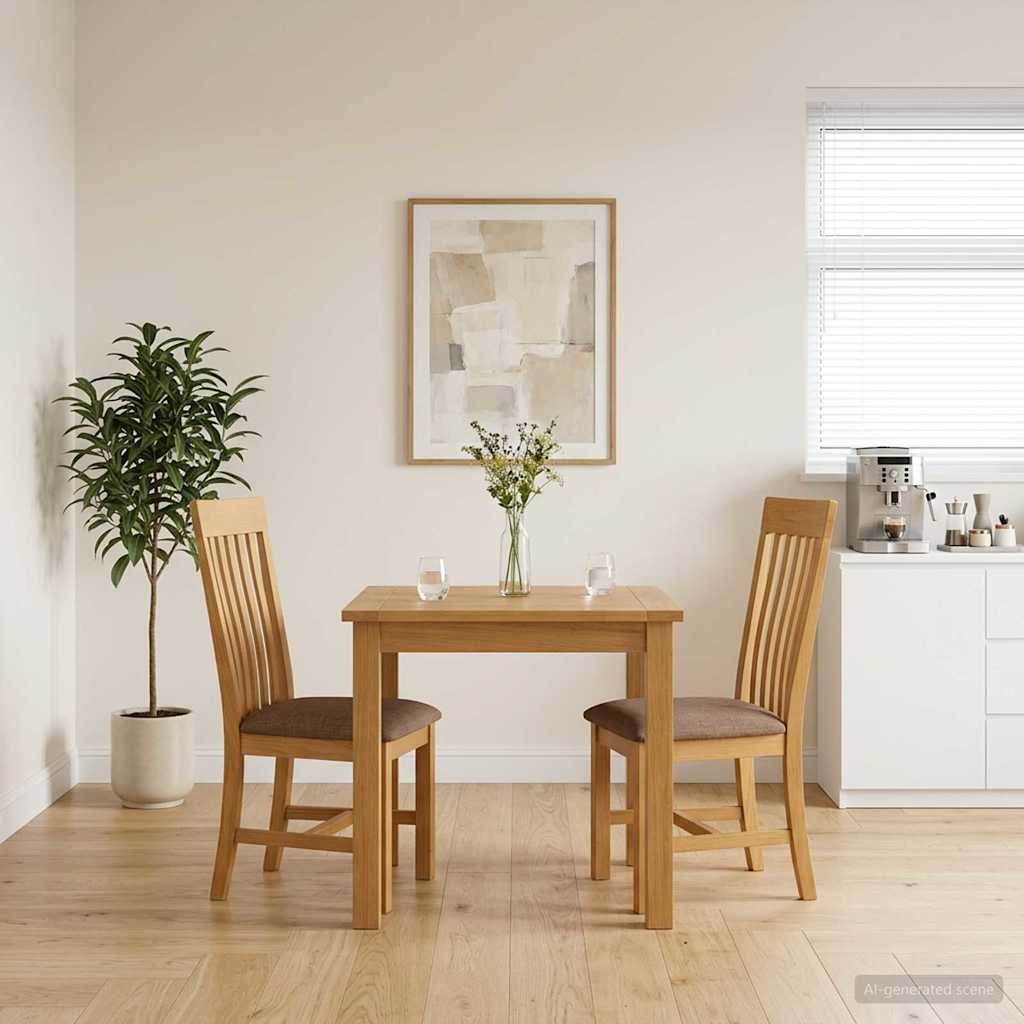 Esszimmerstuhl 2 stk. Massivholz Eiche Grau 45 x 59,5 x 100 cm