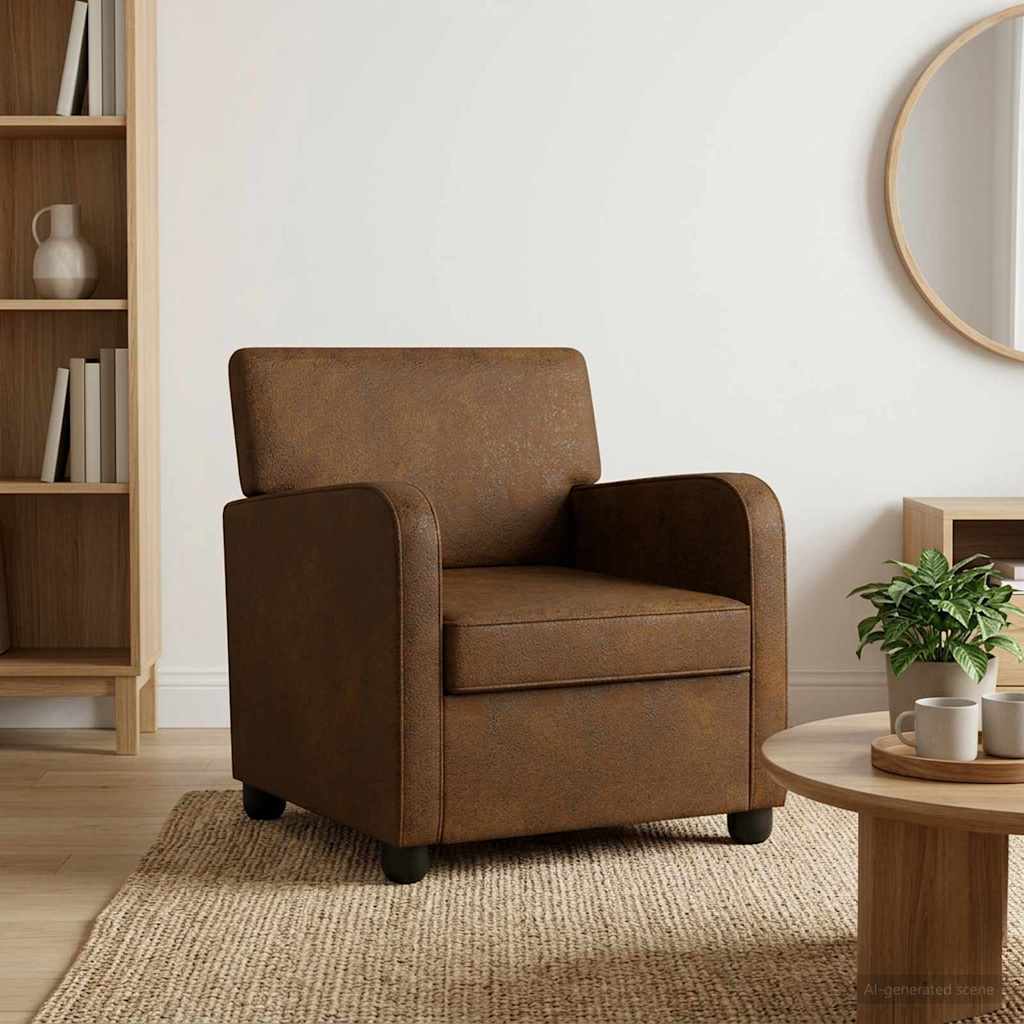 Sessel Braun Kunstwildleder