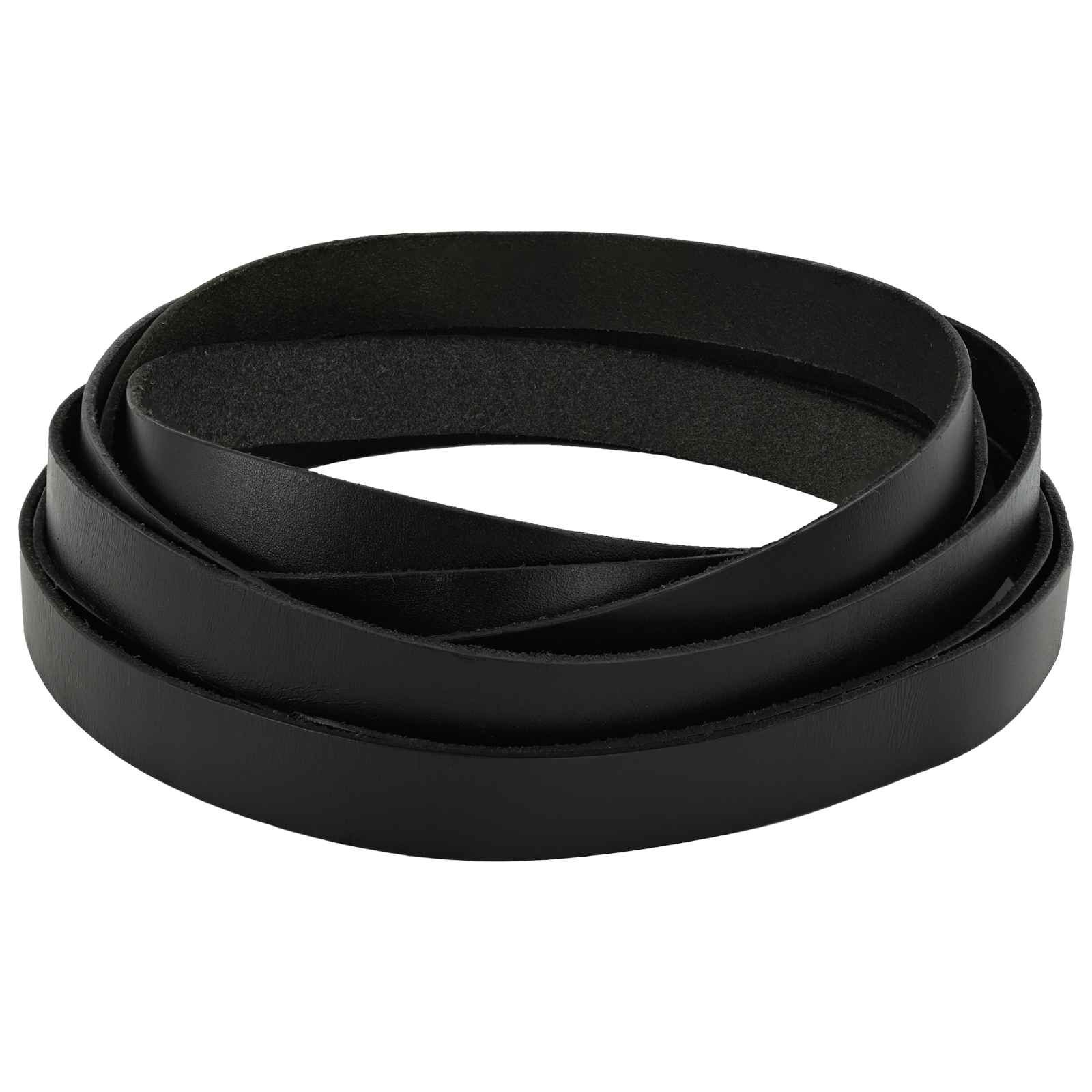 Lederriemen 1 Schwarz 200 x 1,5 cm Leder