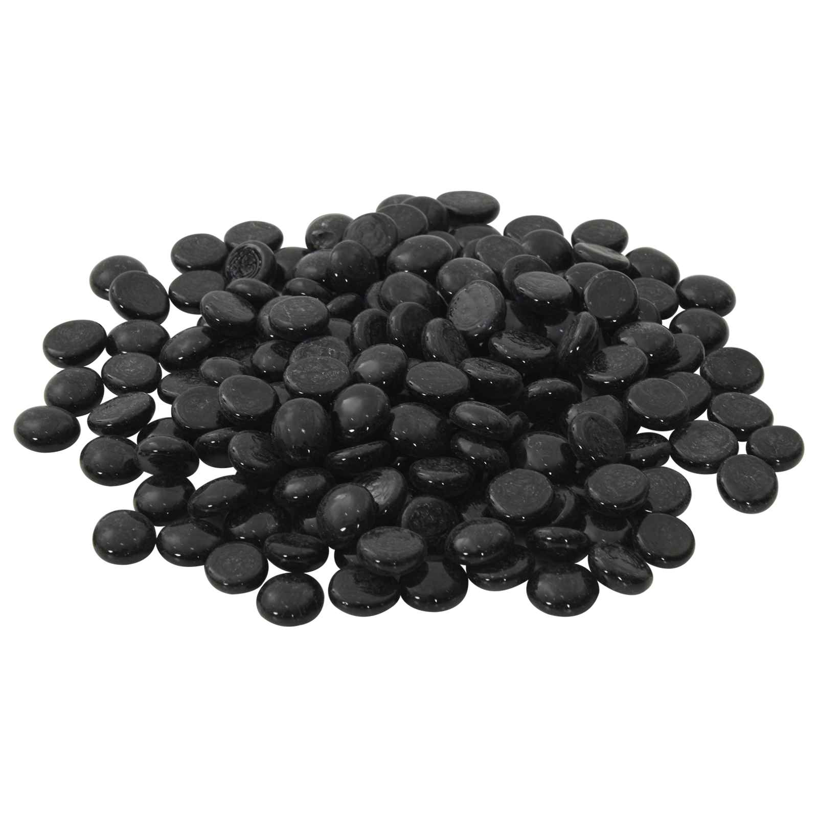 Glasnugget 17-19 mm Schwarz Glas