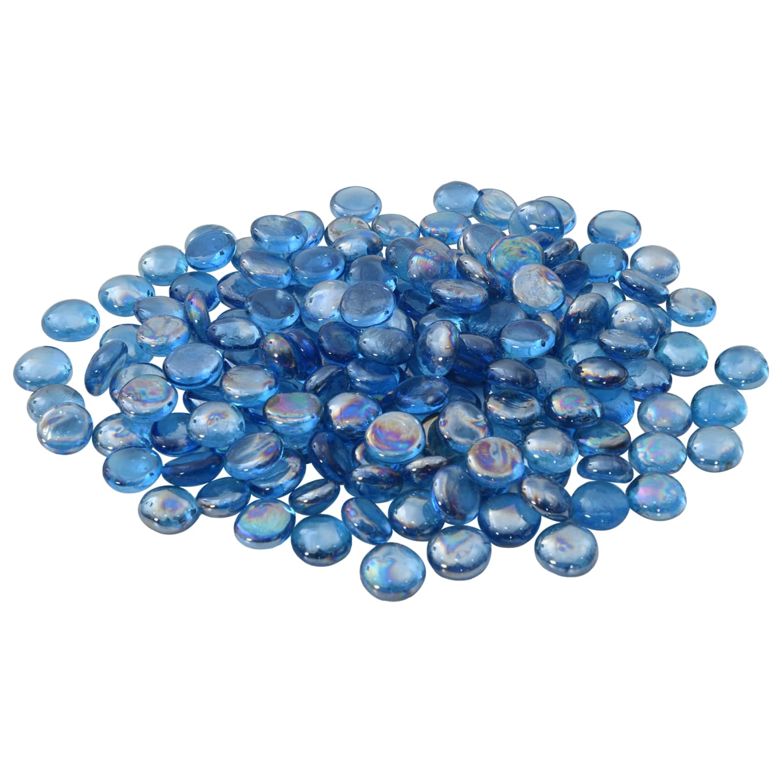 Glasnugget 17-19 mm Helles Kobaltblau Glas