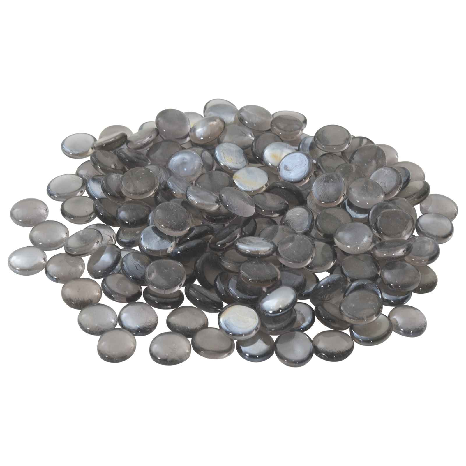 Glasnugget 17-19 mm Lila Grau Glas