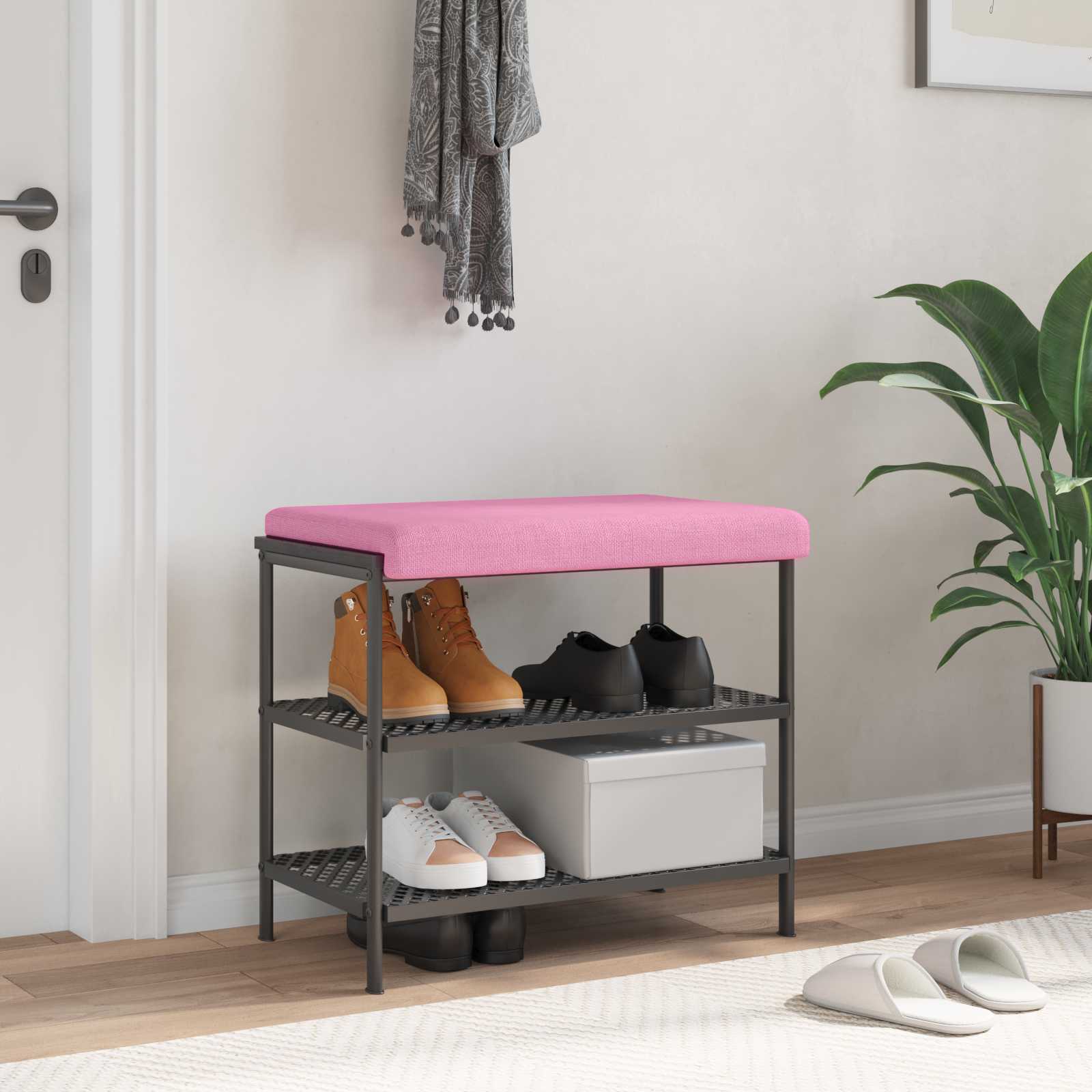 Bankkissen Stoff Rosa Tiefe 35 cm