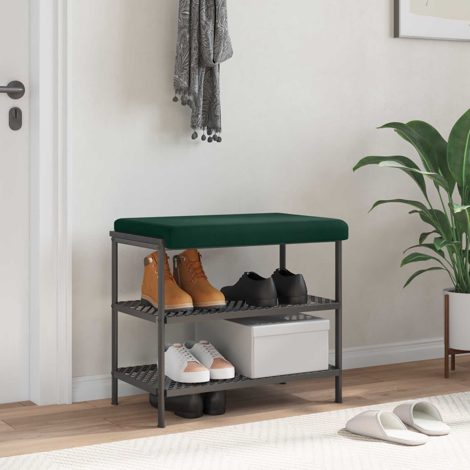 Bankkissen Samt Dunkelgrün Tiefe 35 cm