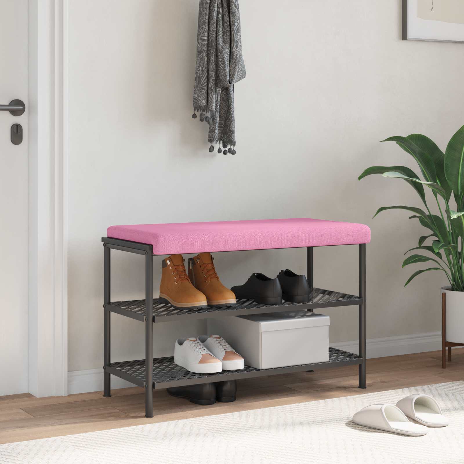 Bankkissen Stoff Rosa Tiefe 35 cm