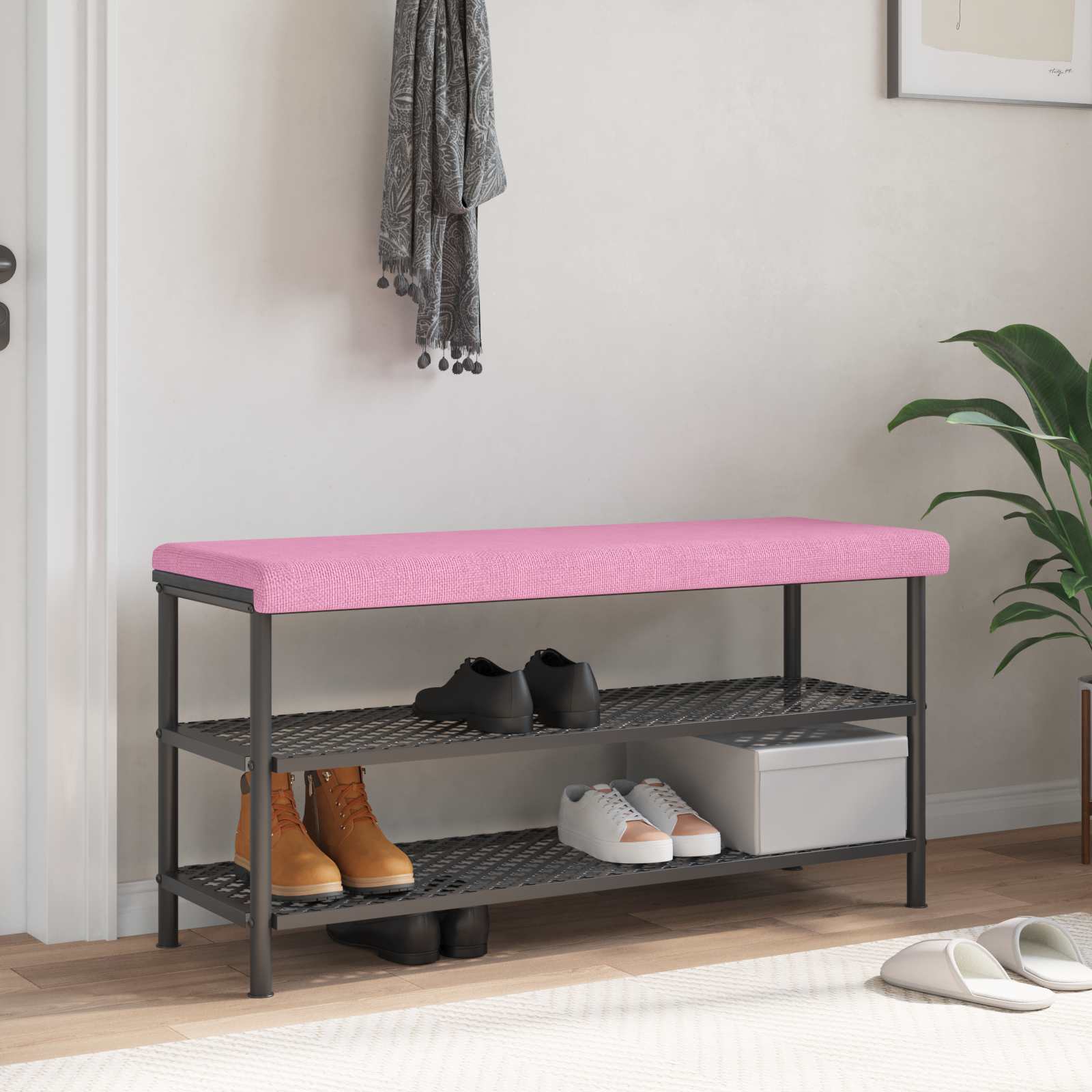 Bankkissen Stoff Rosa Tiefe 35 cm