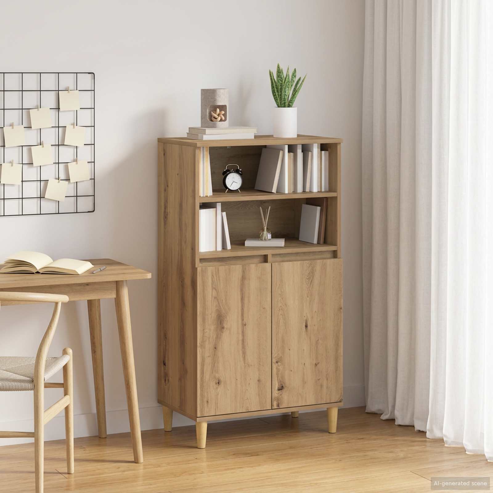 Highboard Artisan-Eiche 60 x 36 x 110 cm Holzwerkstoff
