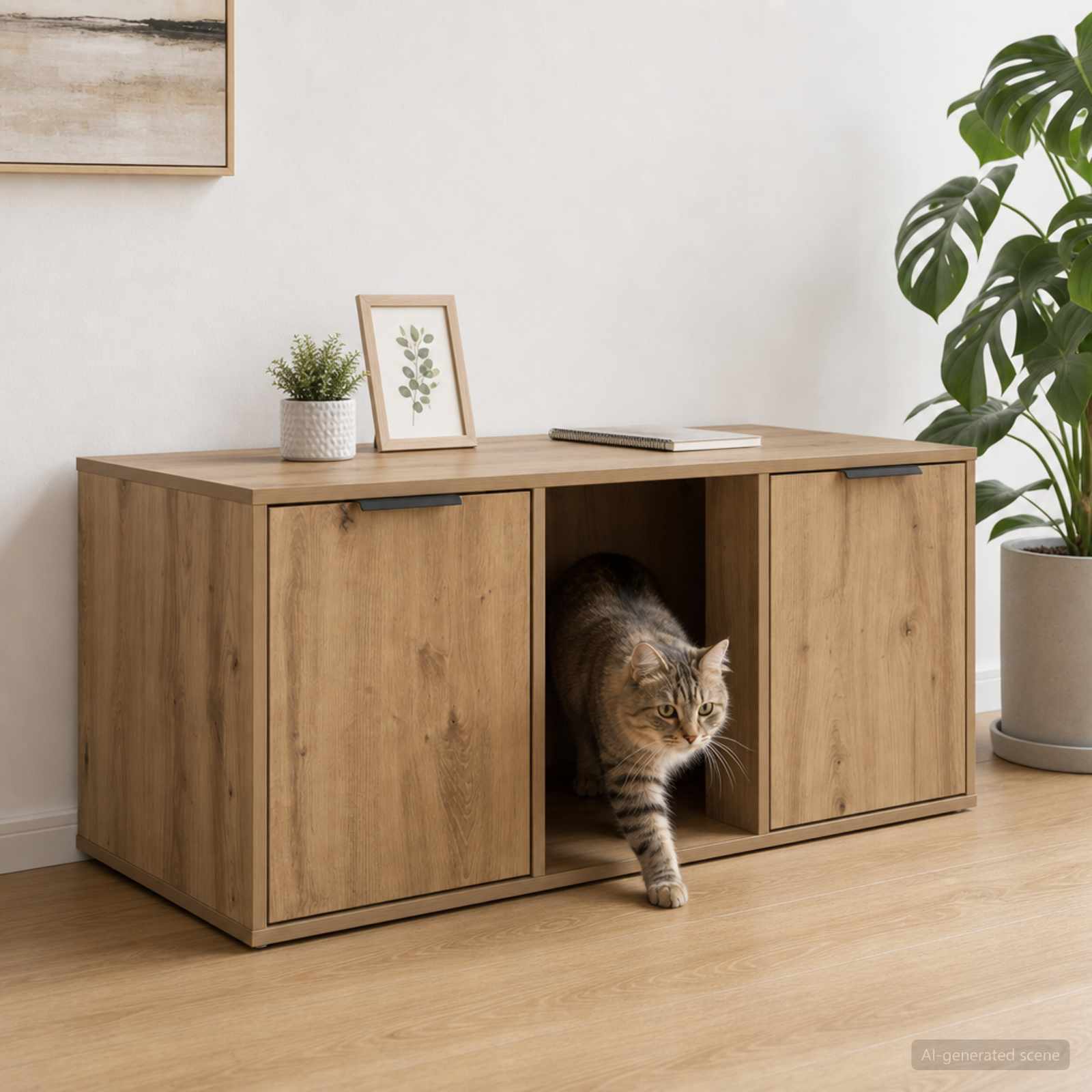 Katzenkiste Möbel Artisan-Eiche 100 x 49 x 45 cm Holzwerkstoff