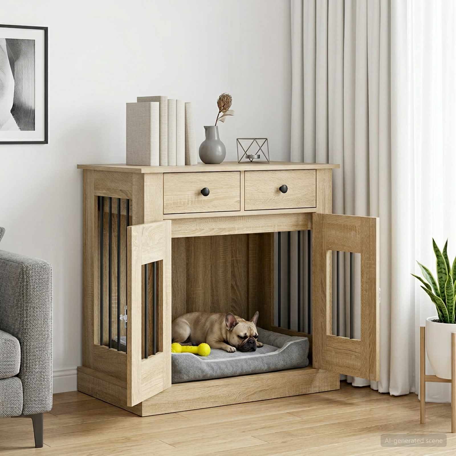 Hundekäfigmöbel Sonoma-Eiche 80 x 47,5 x 80 cm Holzwerkstoff