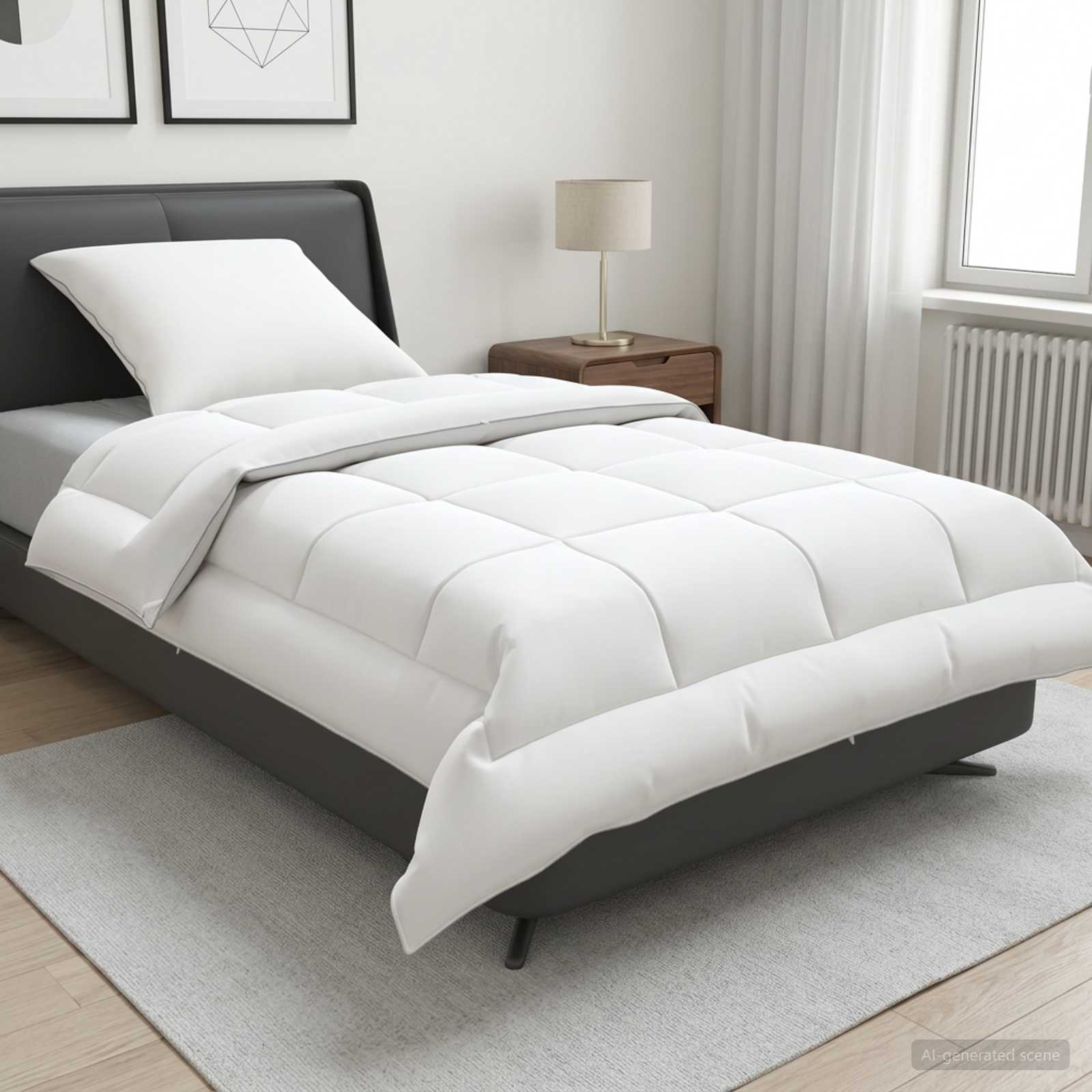Bettdecke und Kissen Set 2 stk. 150x200 cm Sommer 200 GSM Wolle