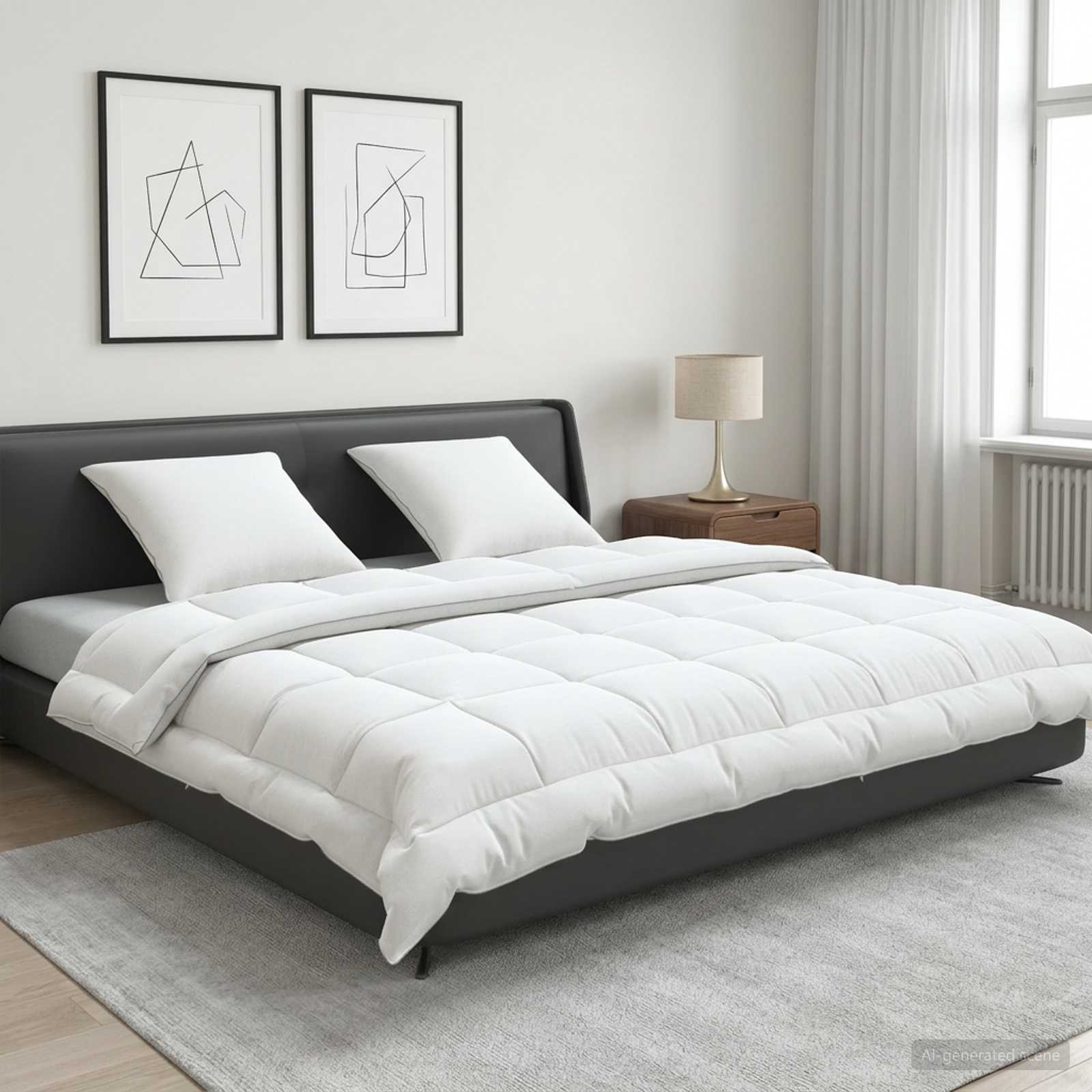 Bettdecke und Kissen Set 3 stk. 240x260 cm Sommer 200 GSM Wolle