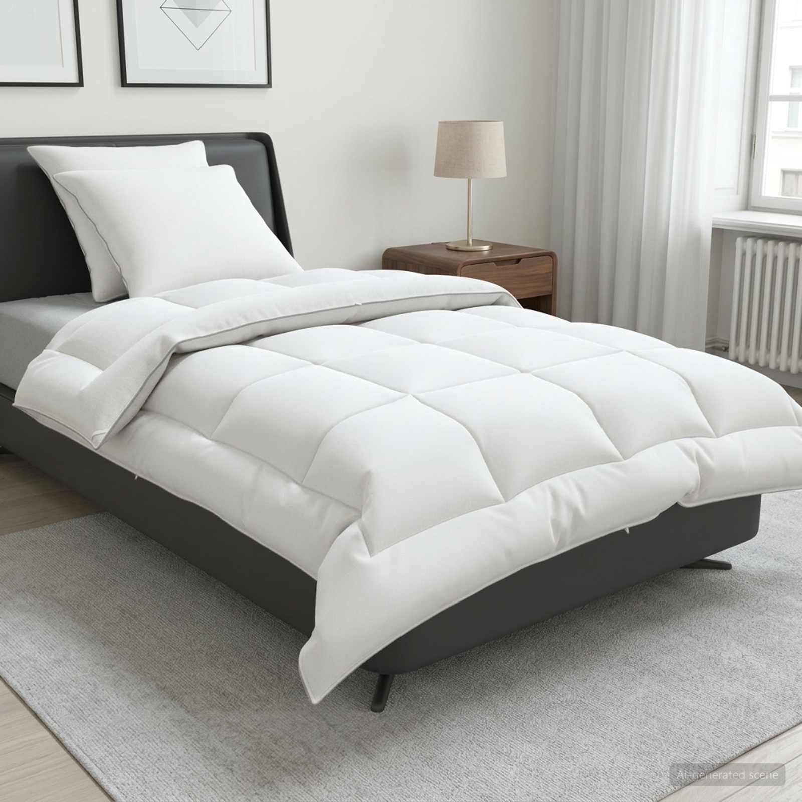Bettdecke und Kissen Set 3 stk. 140x220 cm Winter 450 GSM Wolle