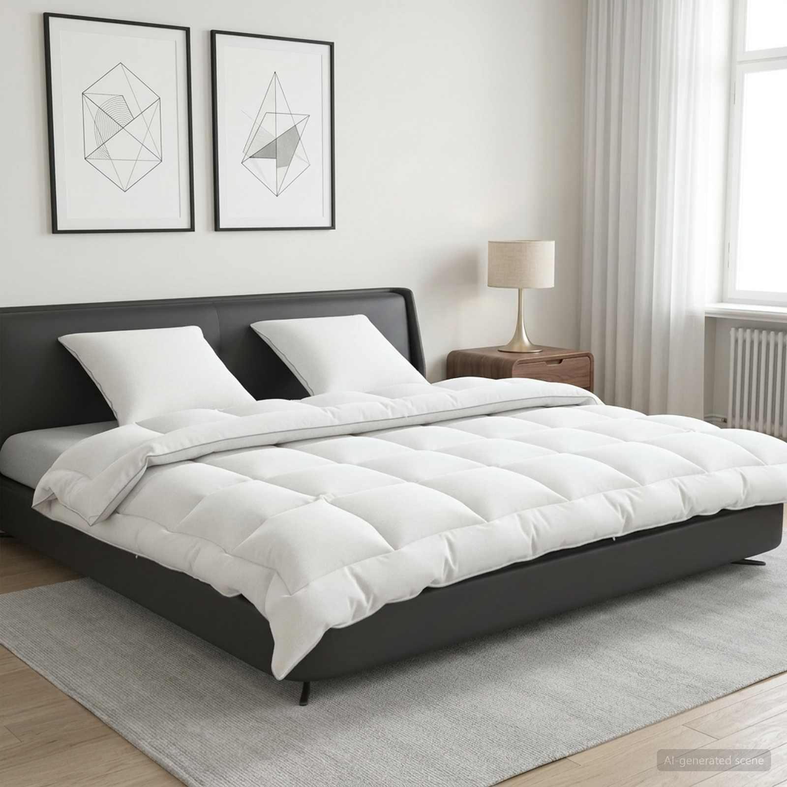 Bettdecke und Kissen Set 3 stk. 220x240 cm Winter 450 GSM Wolle