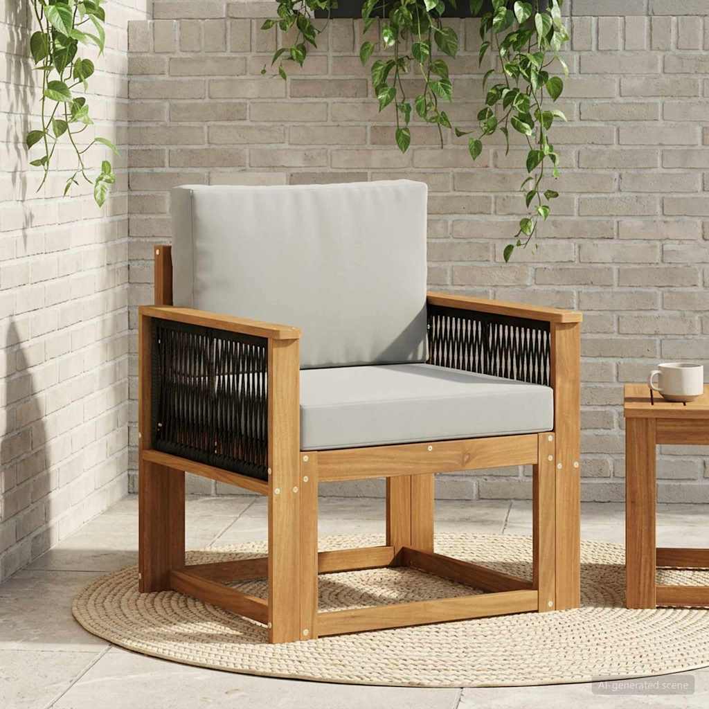 Outdoor Mittelsofa Massivholz Akazie Natur