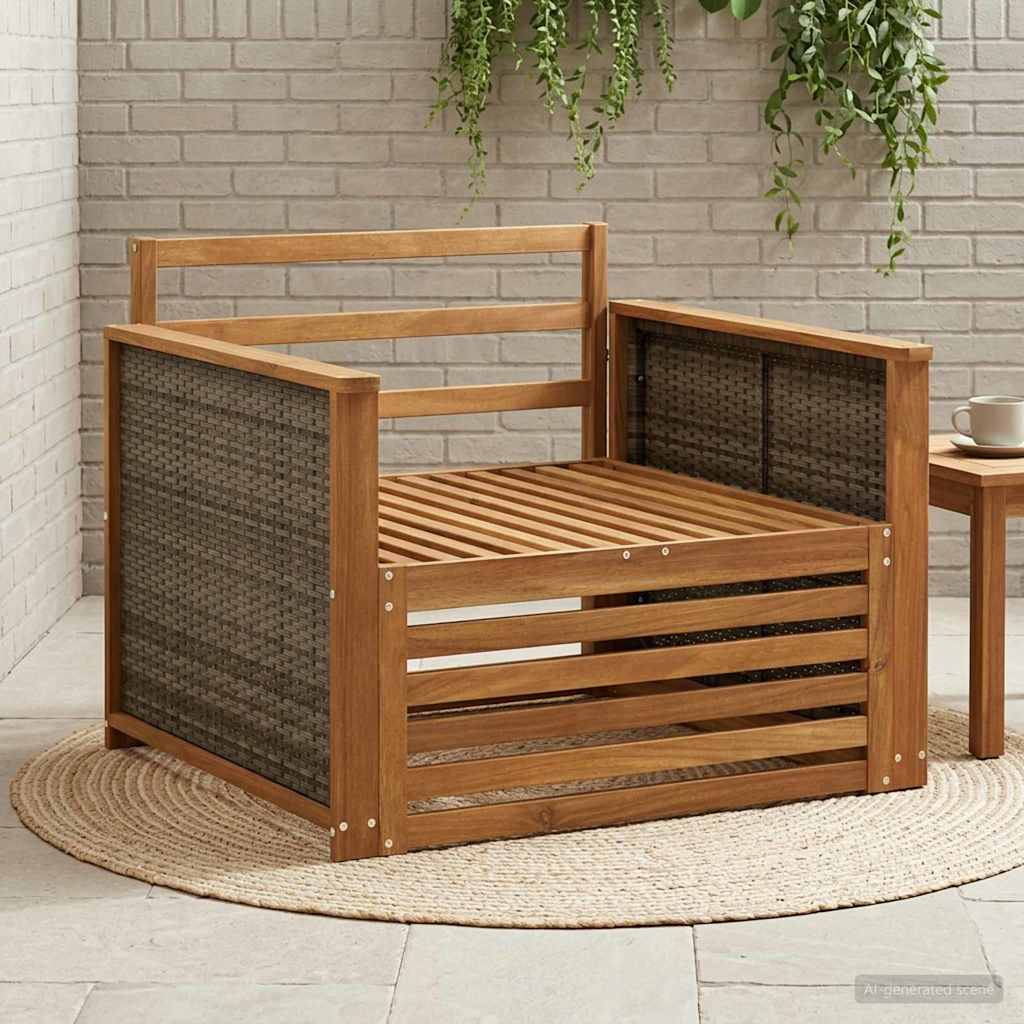 Outdoor Mittelsofa Natur