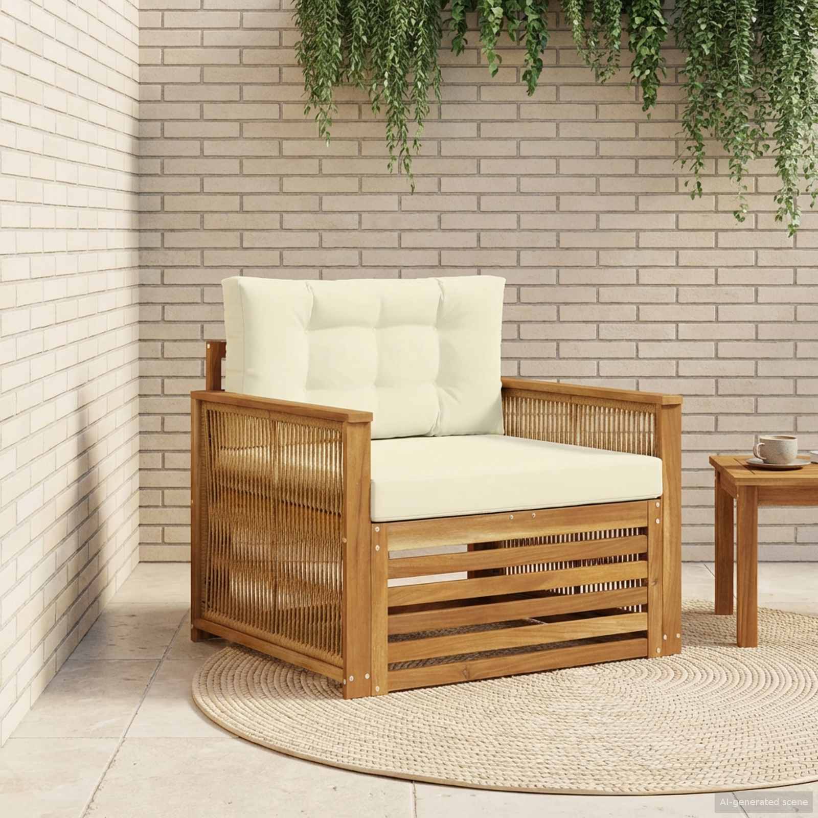 Outdoor Mittelsofa Natur