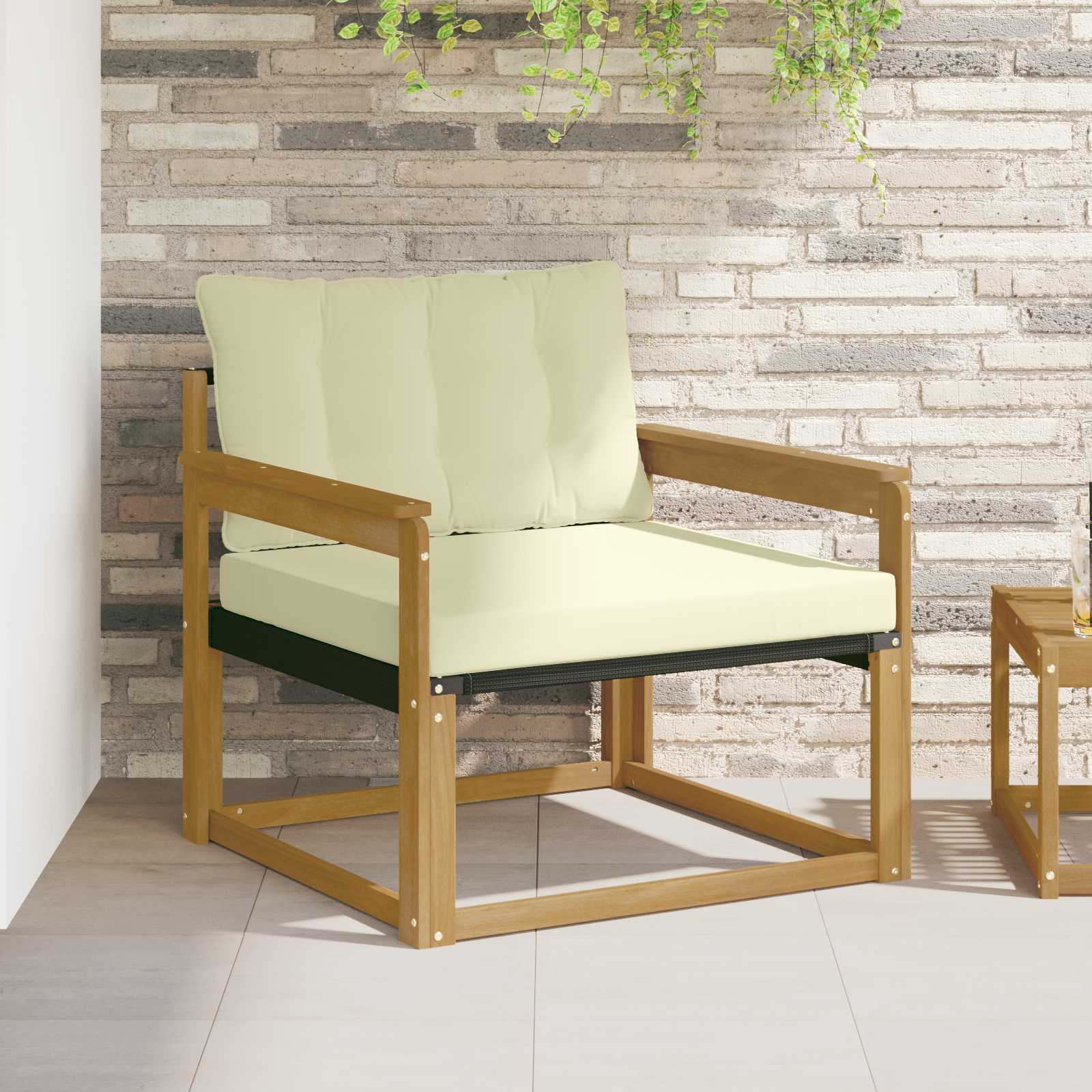Outdoor-Sofagarnitur Massives Akazienholz und Textilene