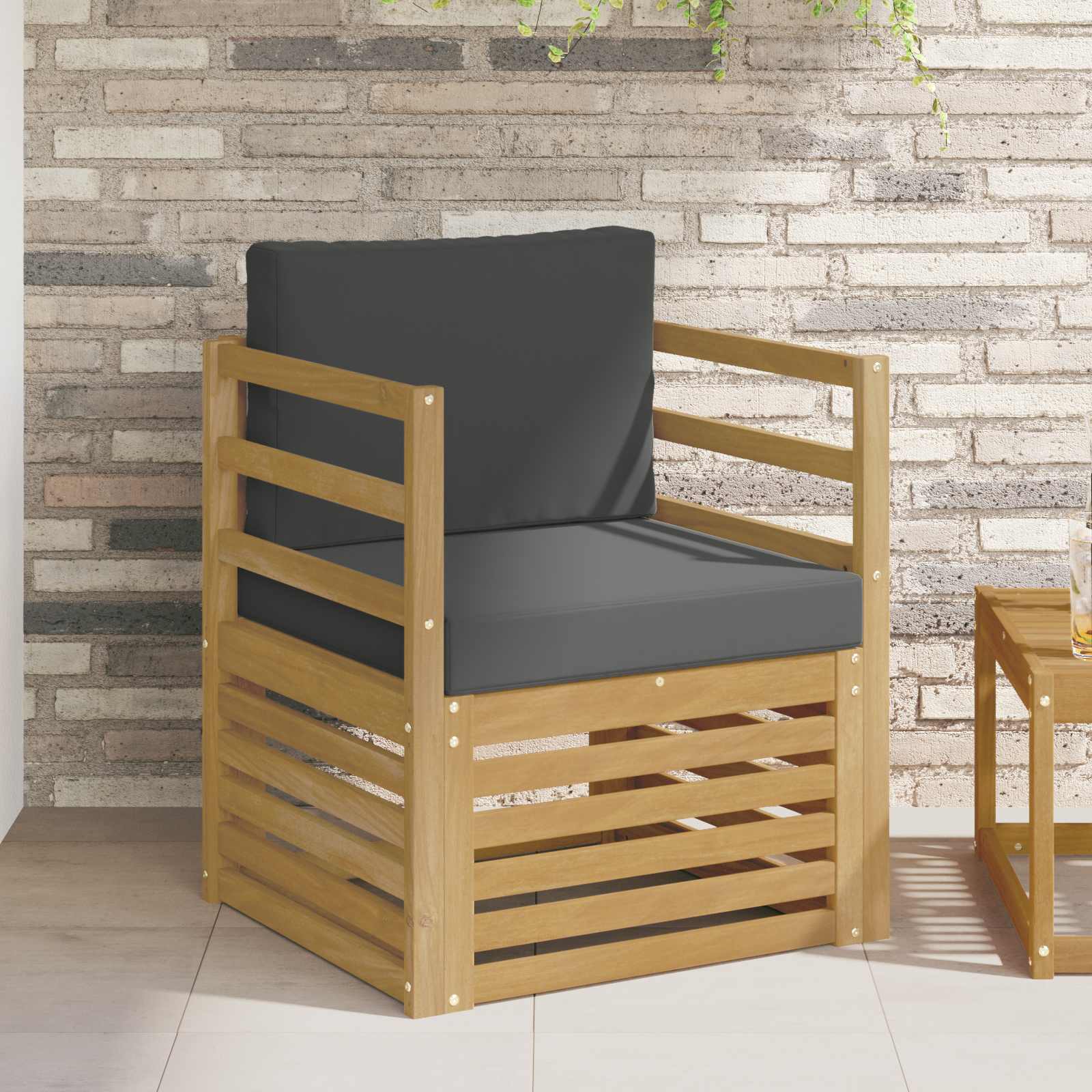 Outdoor-Sofagarnitur Polyester Weiß
