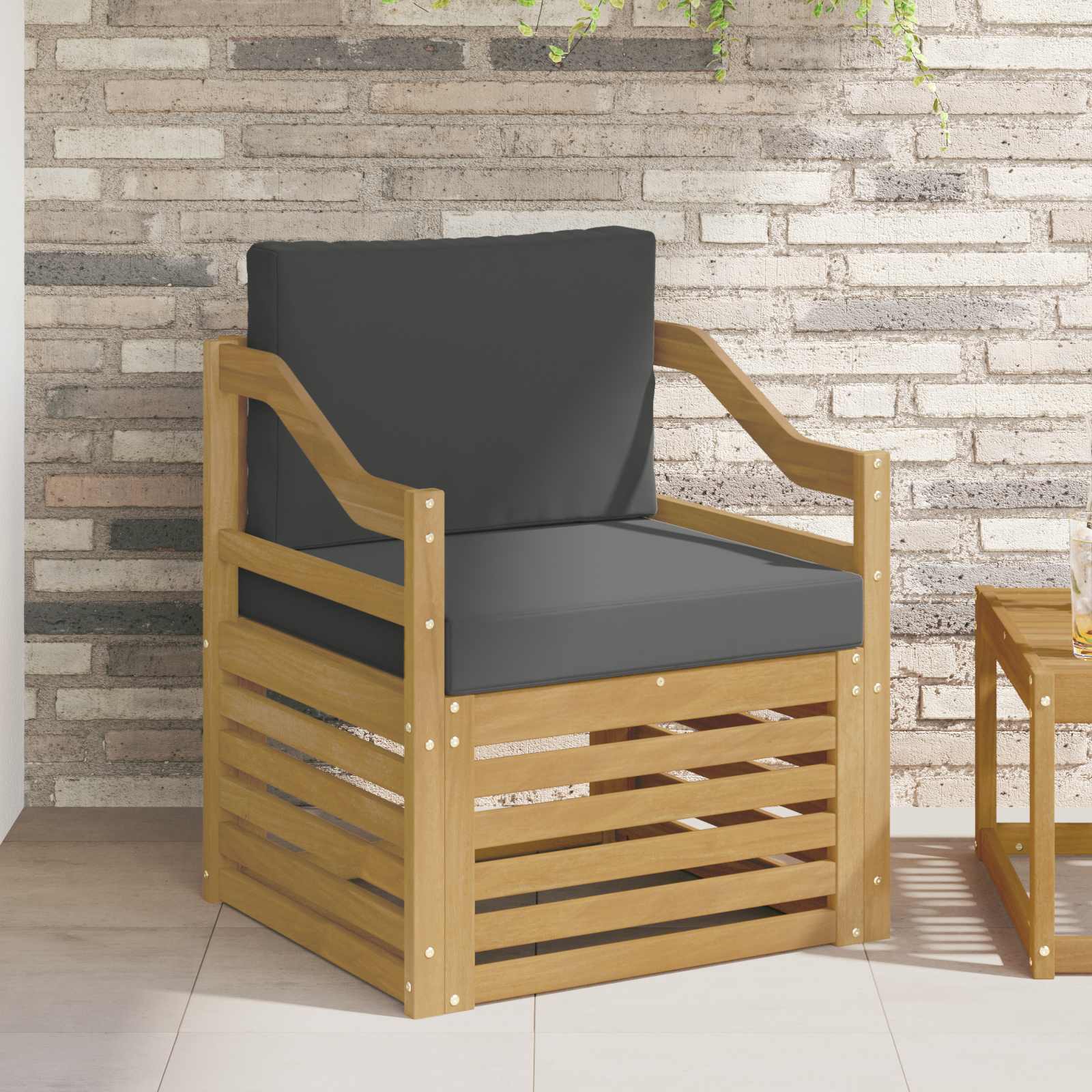 Outdoor-Sofagarnitur Polyester Weiß