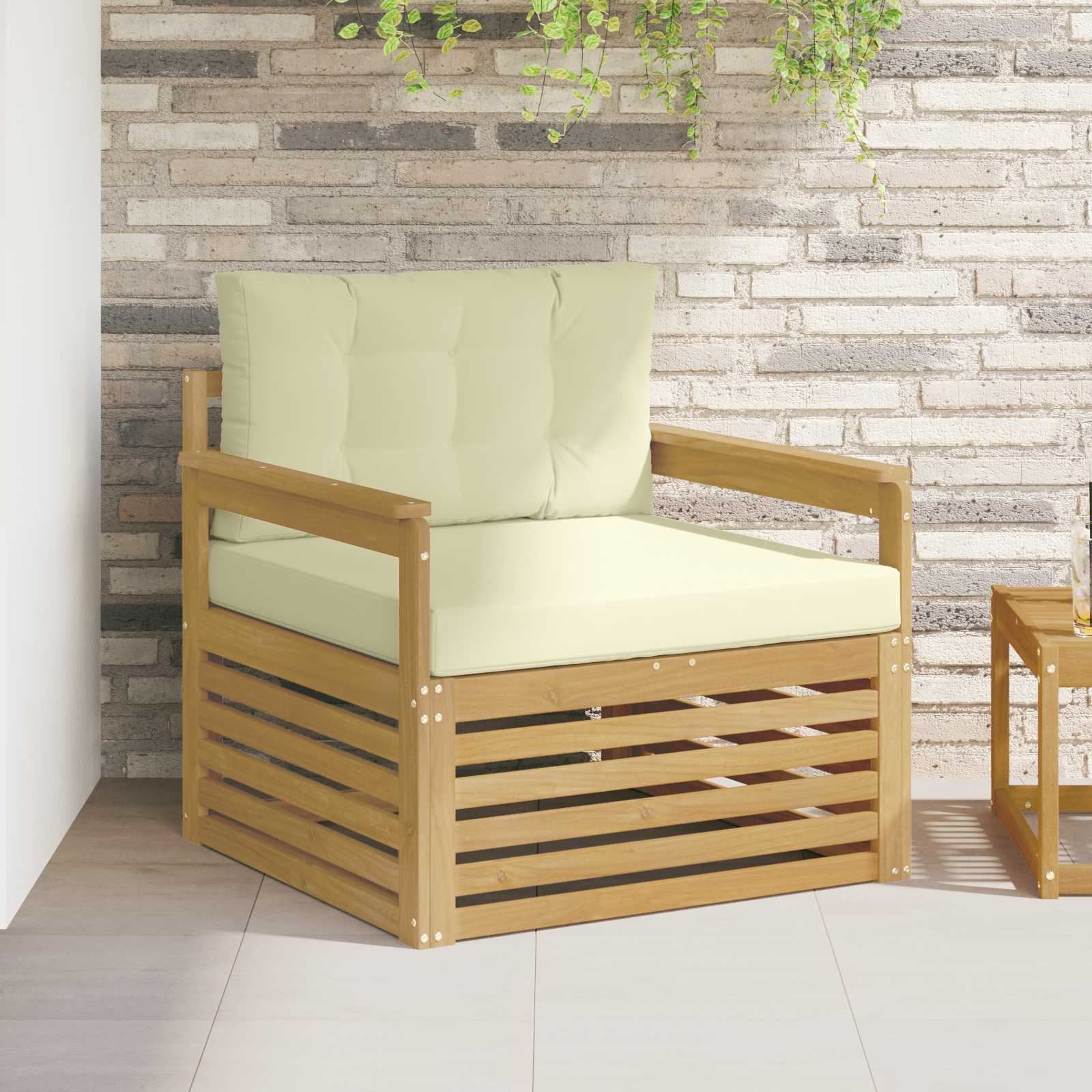 Outdoor-Sofa Polyester Weiß