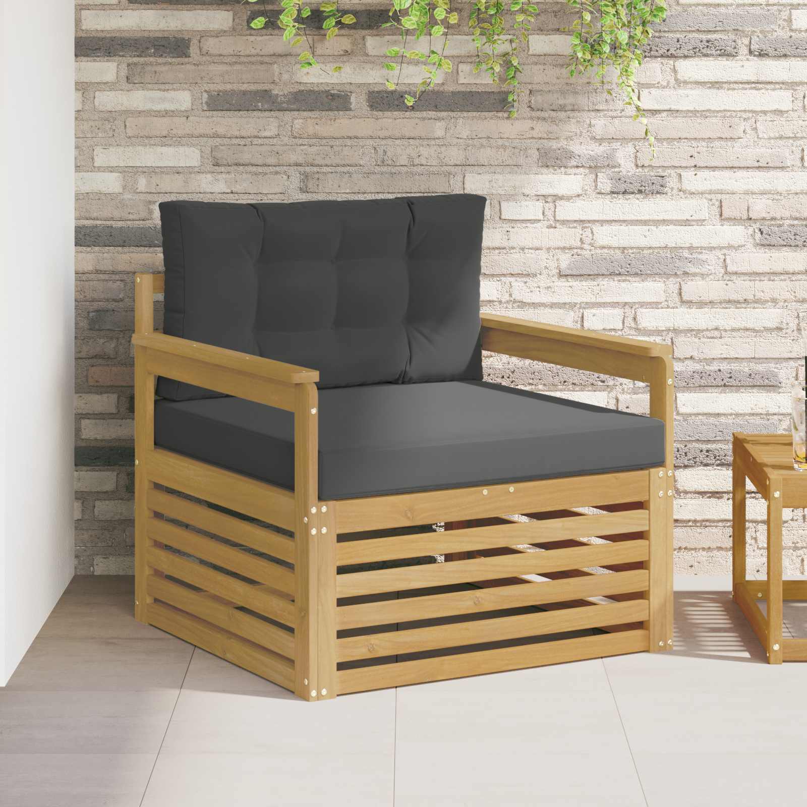 Outdoor-Sofa Polyester Weiß