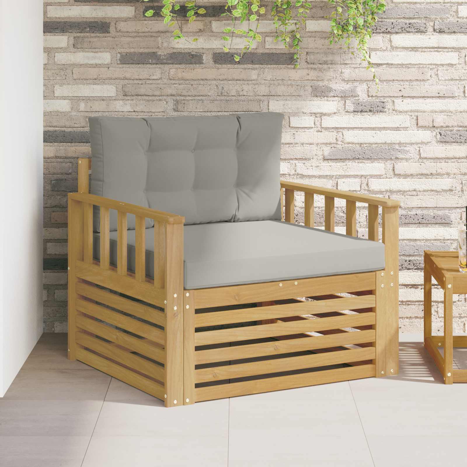Outdoor-Sofa Polyester Weiß