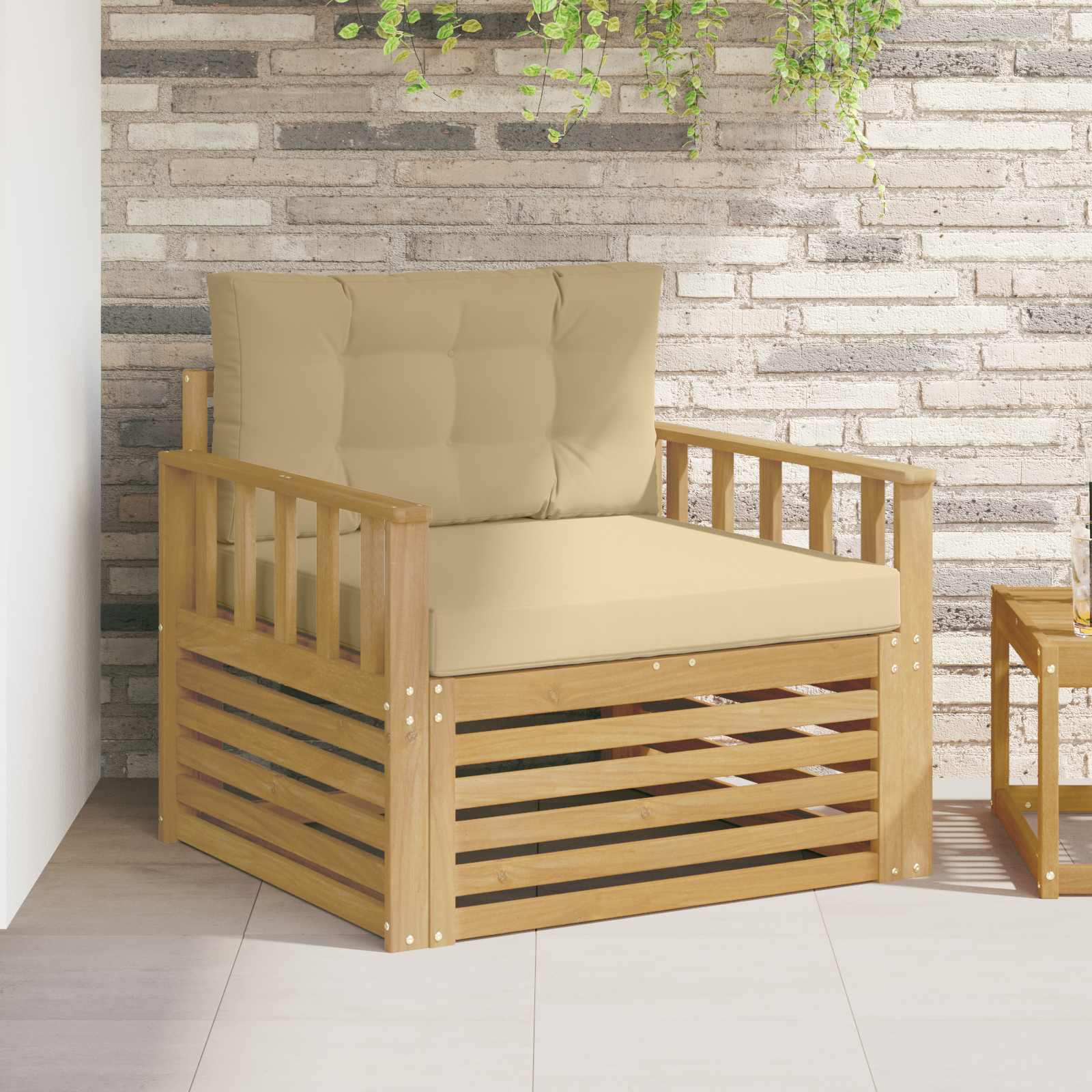 Outdoor-Sofa Polyester Weiß