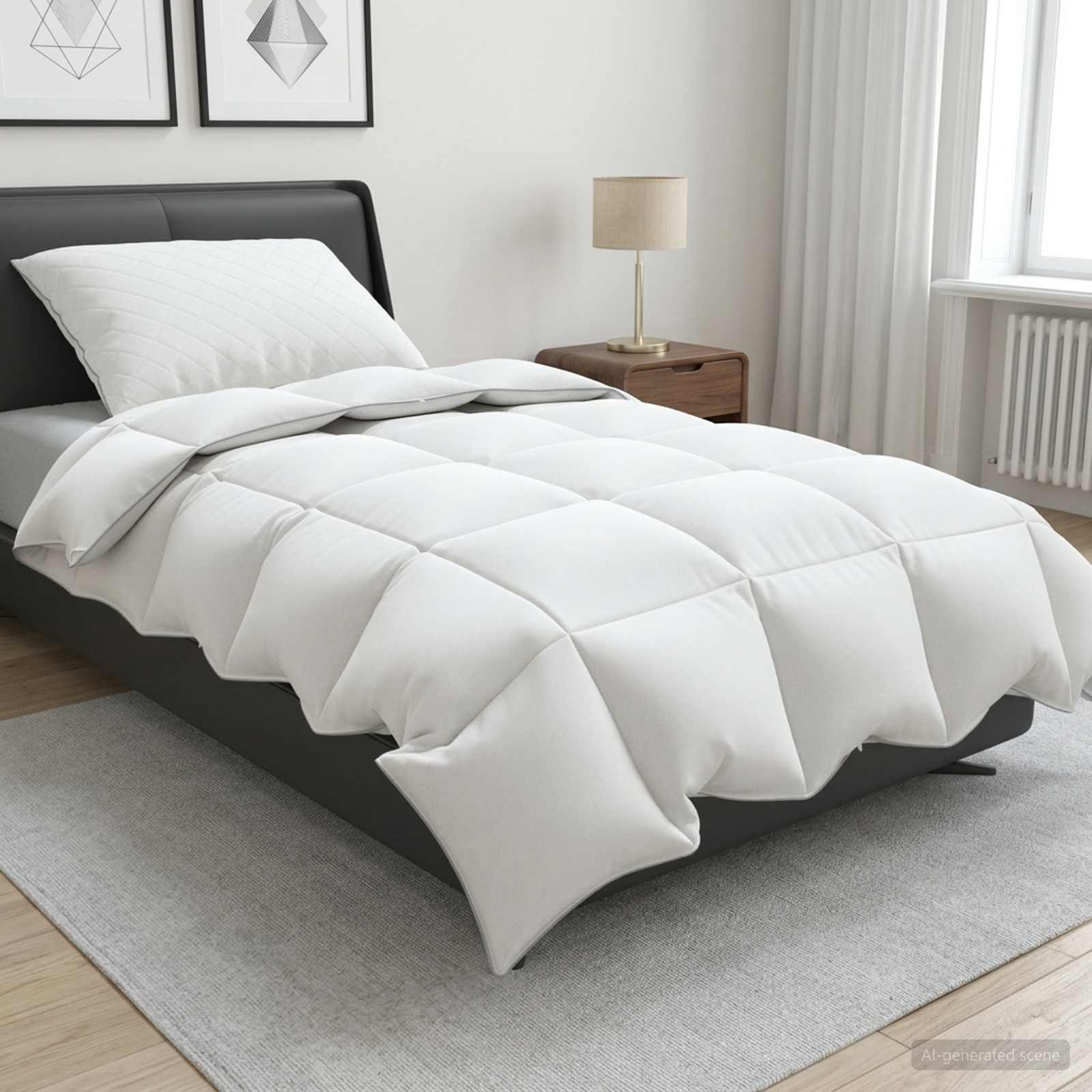 Gänsedaunen-Bettdecken-Set 90% FULDA 2 stk. 137 x 200 cm Weiß