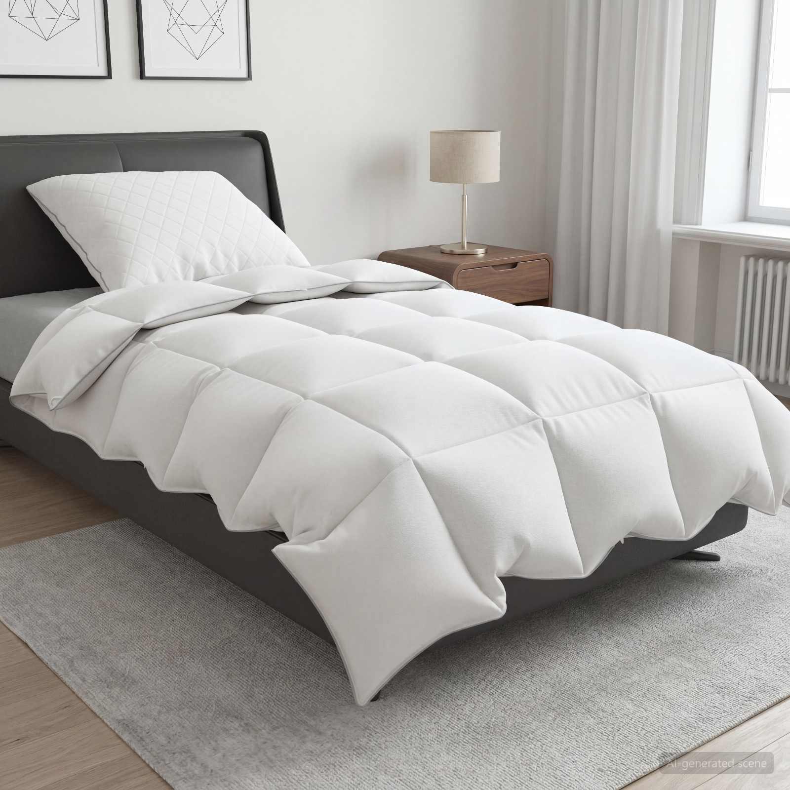 Gänsedaunen-Bettdecken-Set 90% FULDA 2 stk. 137 x 200 cm Weiß