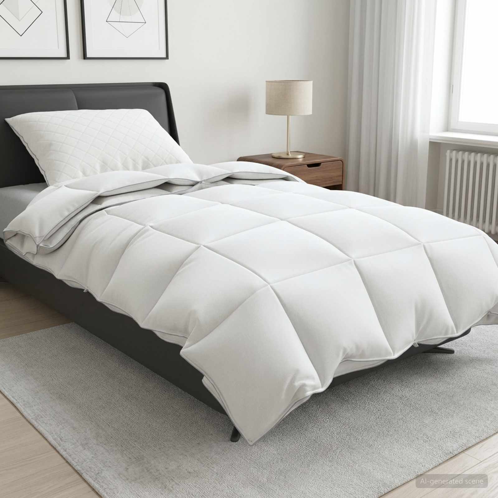 Gänsedaunen-Bettdecken-Set 90% FULDA 2 stk. 135 x 200 cm Weiß