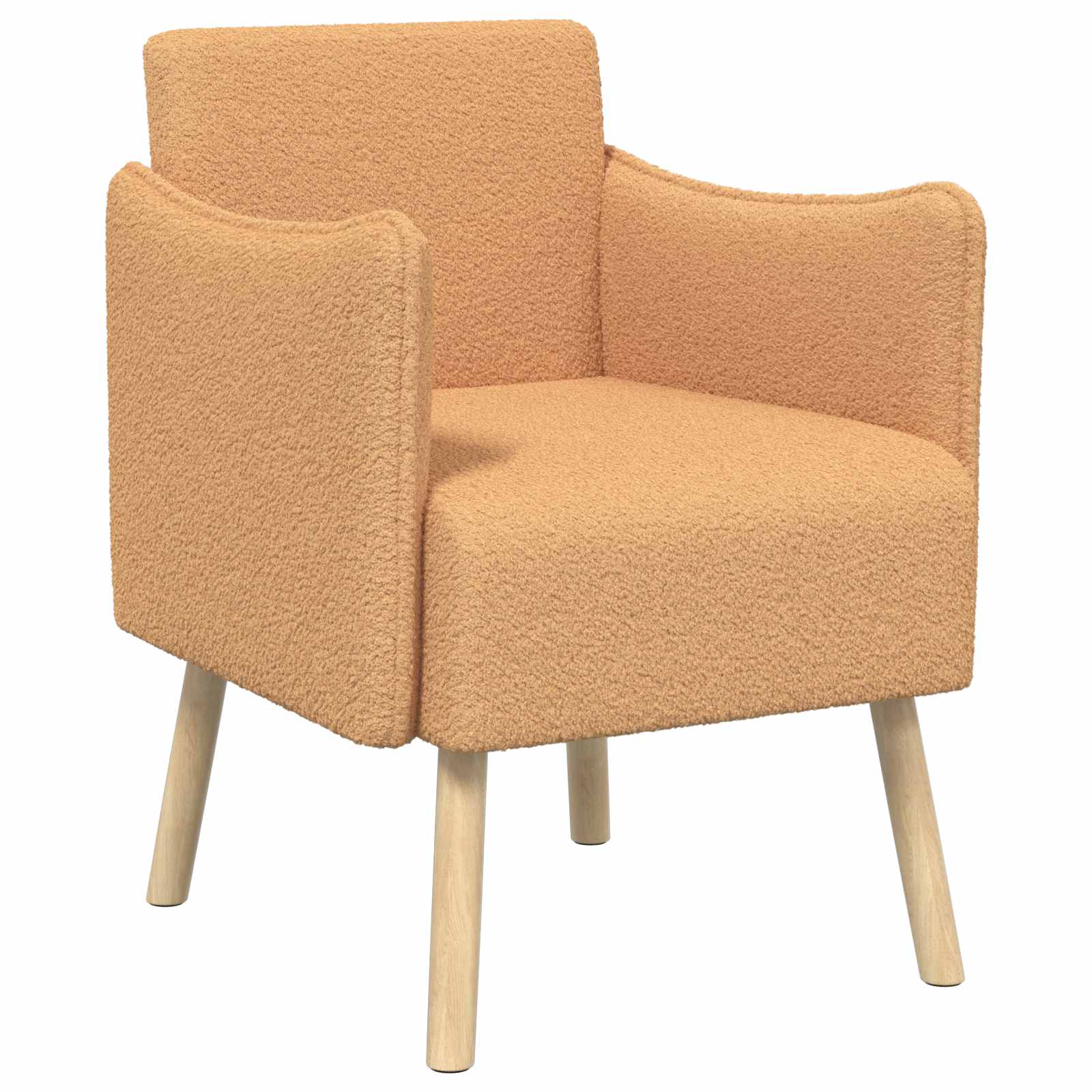 Akzentstuhl Beige Bouclé
